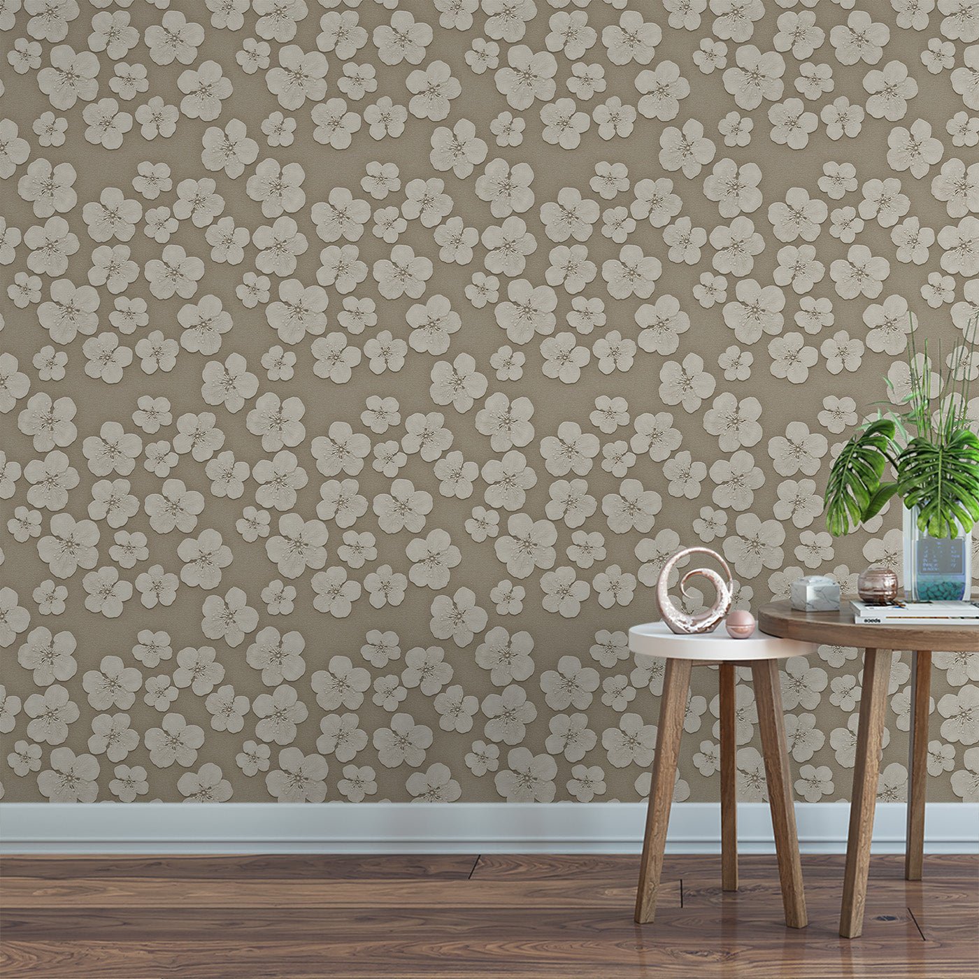 Floral & Leaves Wallpaper WAL1852-F