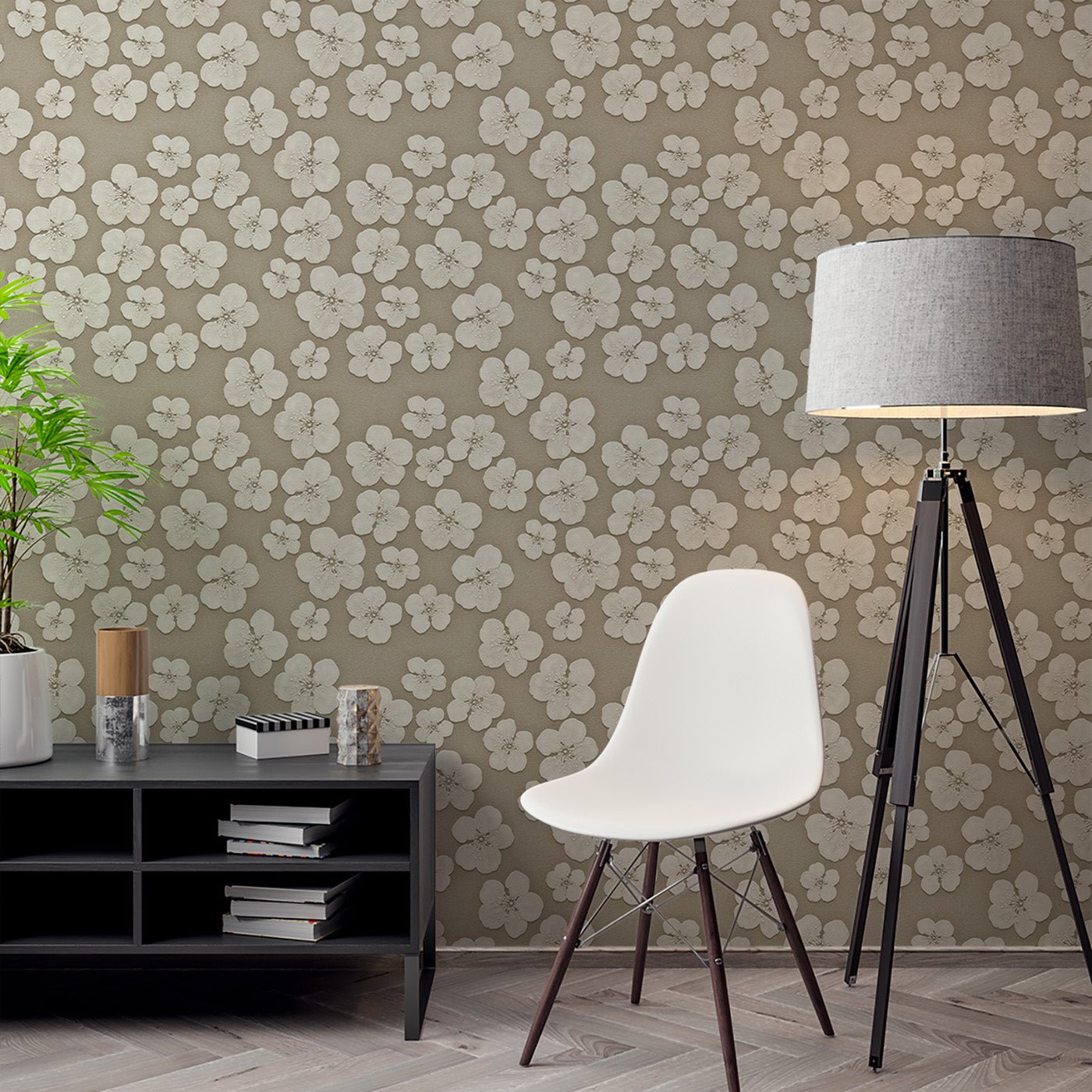 Floral & Leaves Wallpaper WAL1852-F