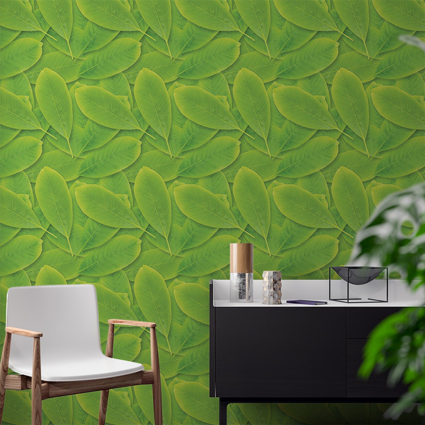 Floral & Leaves Wallpaper WAL1853-F