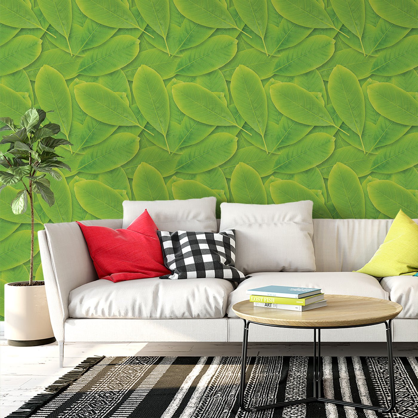 Floral & Leaves Wallpaper WAL1853-F