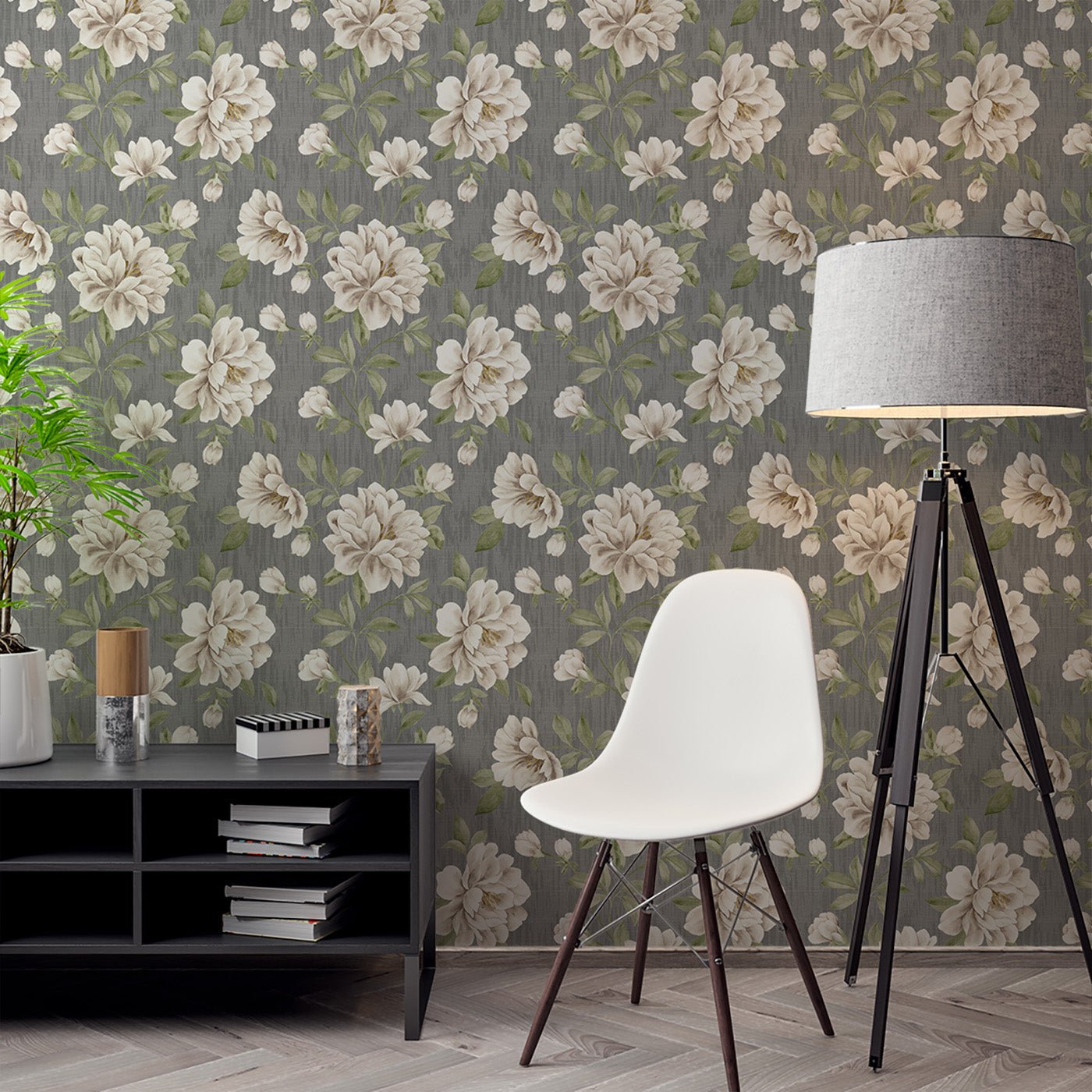 Floral & Leaves Wallpaper WAL1855-F