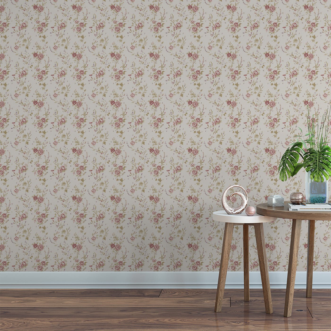 Floral & Leaves Wallpaper WAL1856-F