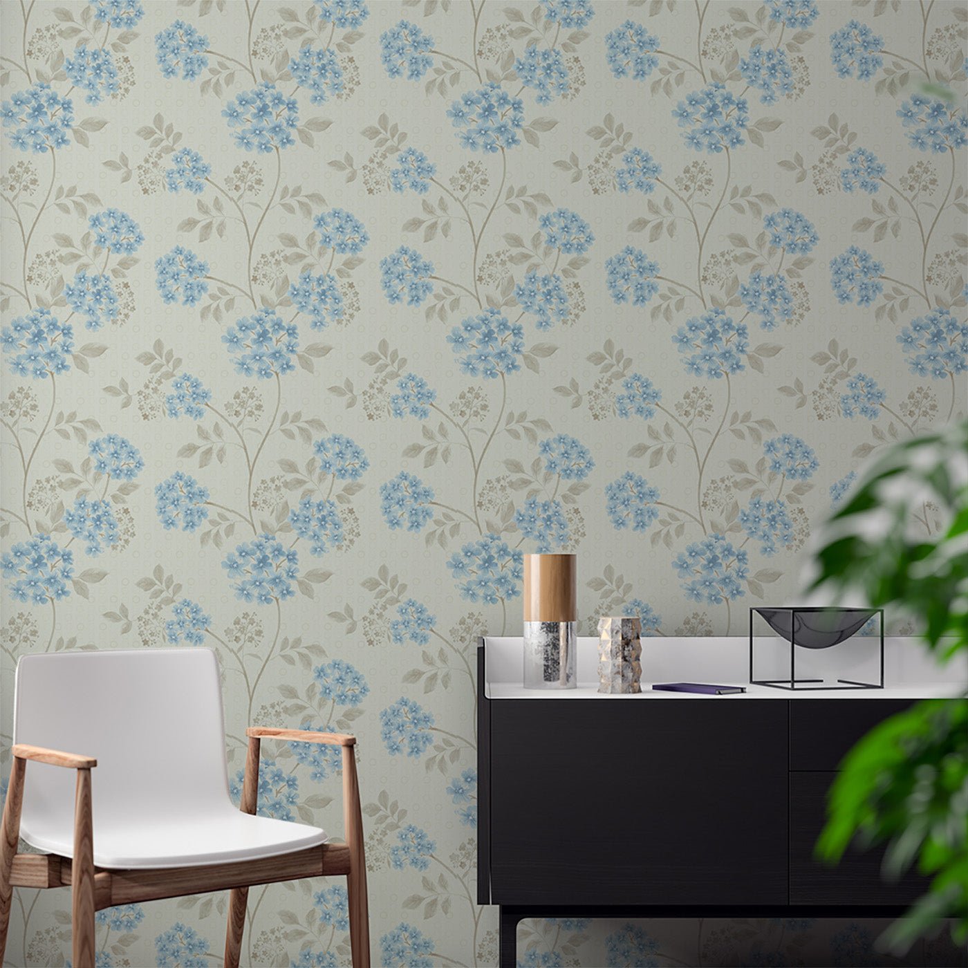 Floral & Leaves Wallpaper WAL1857-F