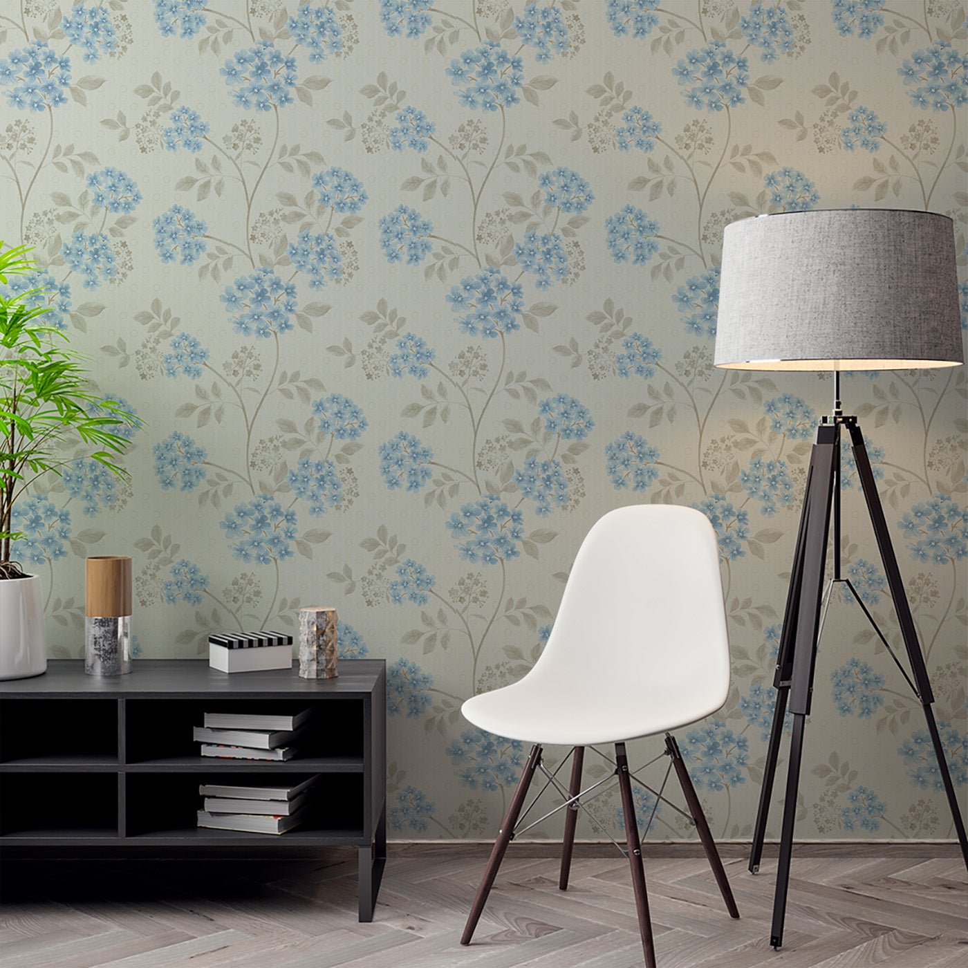 Floral & Leaves Wallpaper WAL1857-F