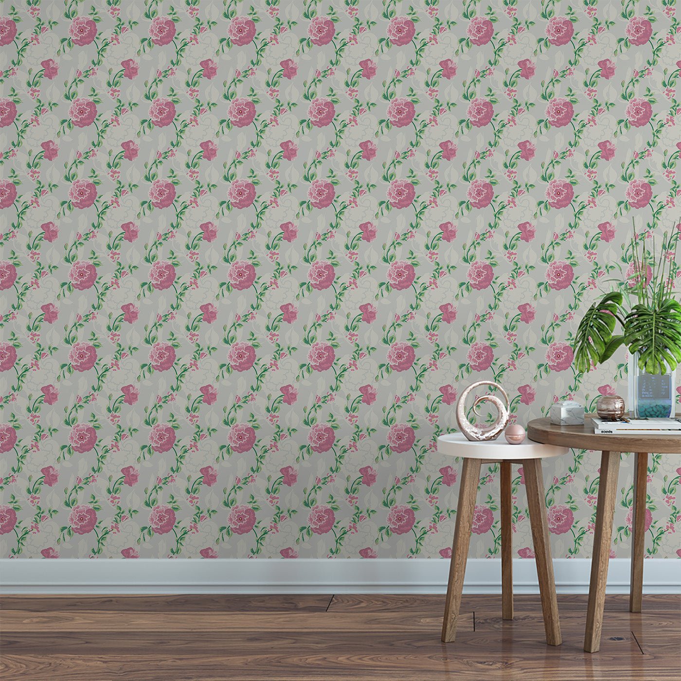 Floral & Leaves Wallpaper WAL1859-F