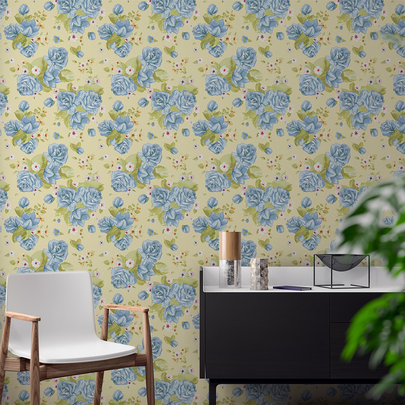 Floral & Leaves Wallpaper WAL1860-F