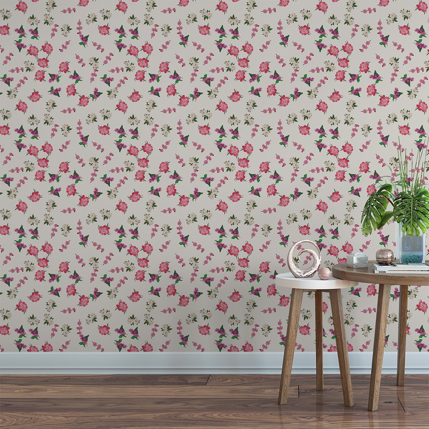 Floral & Leaves Wallpaper WAL1861-F