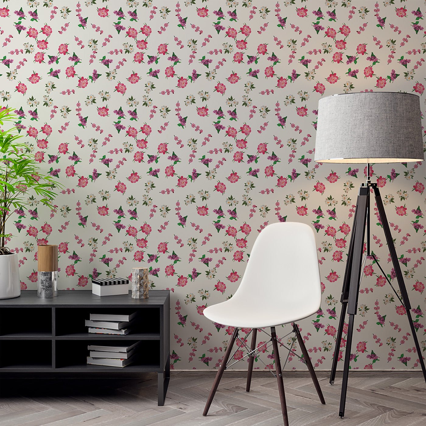 Floral & Leaves Wallpaper WAL1861-F