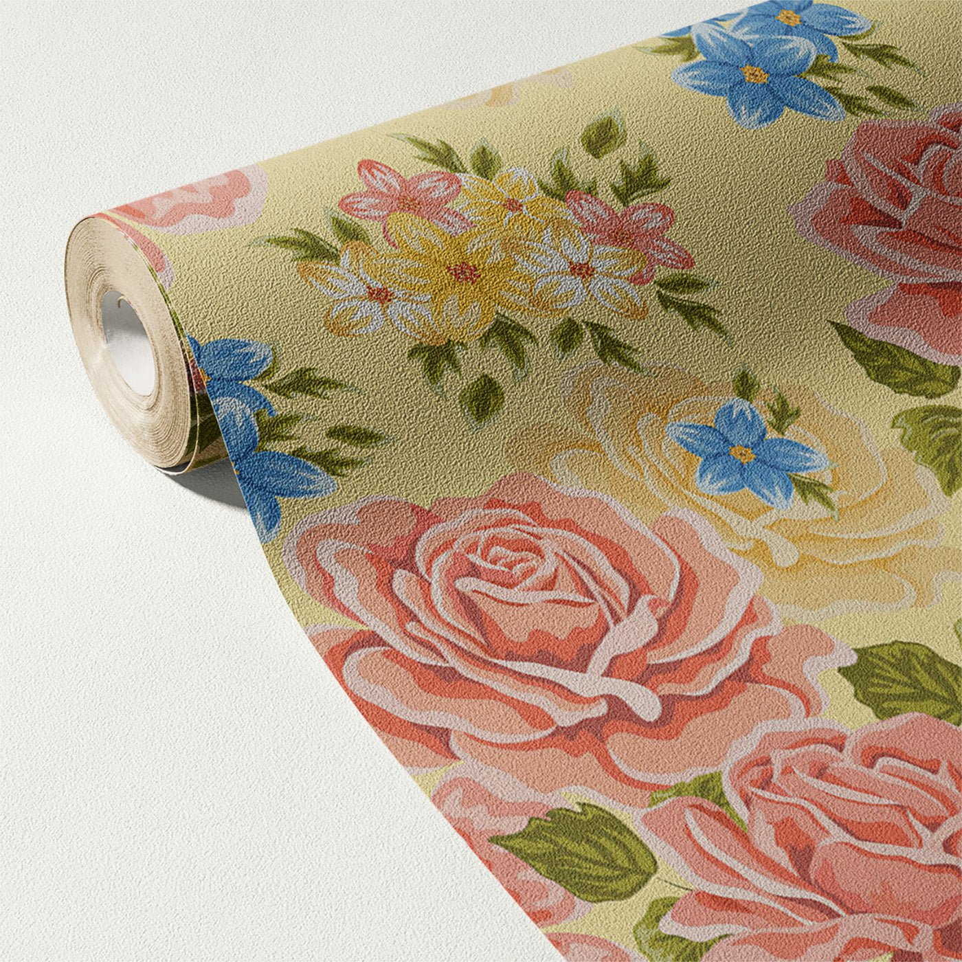 Floral & Leaves Wallpaper WAL1862-F