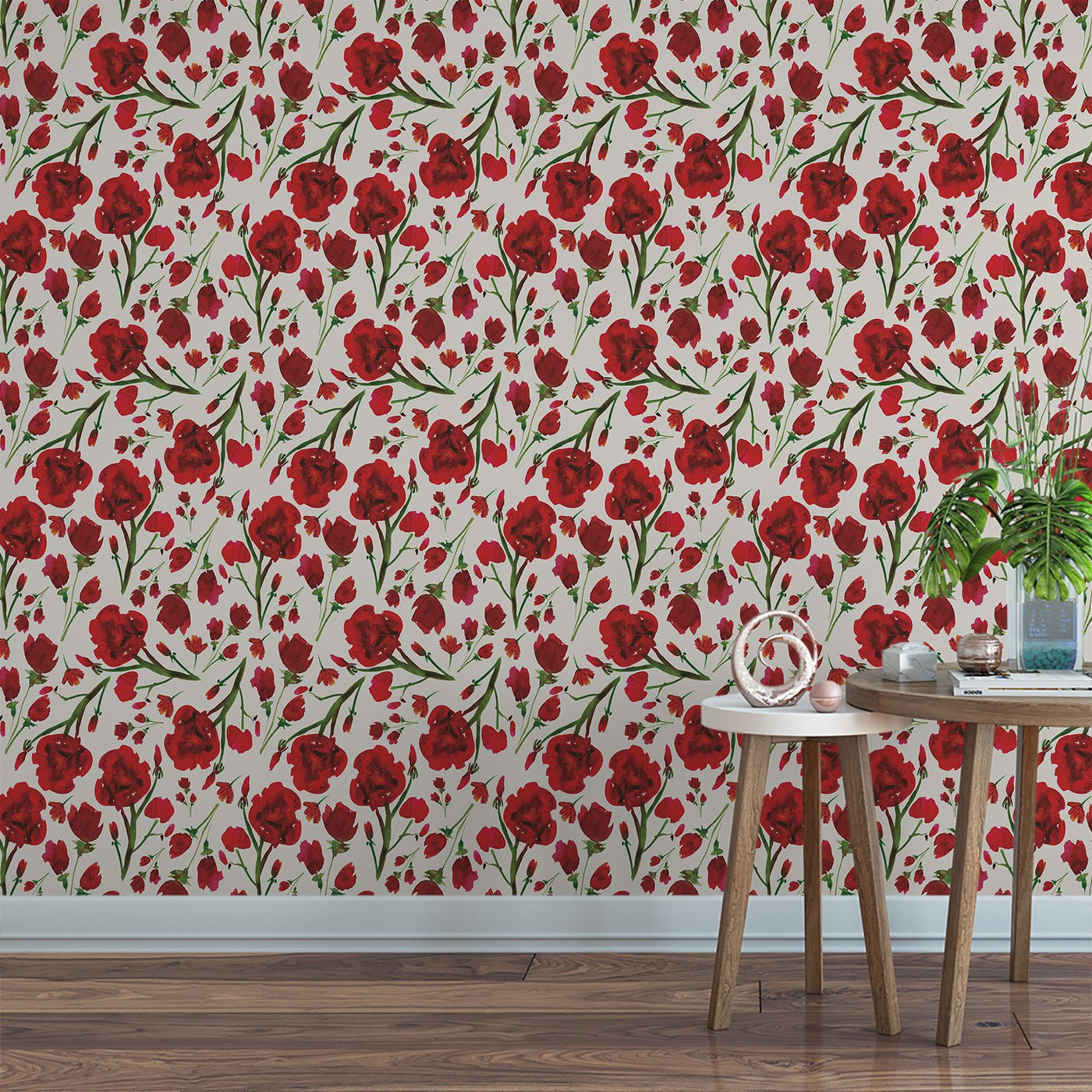 Floral & Leaves Wallpaper WAL1866-F