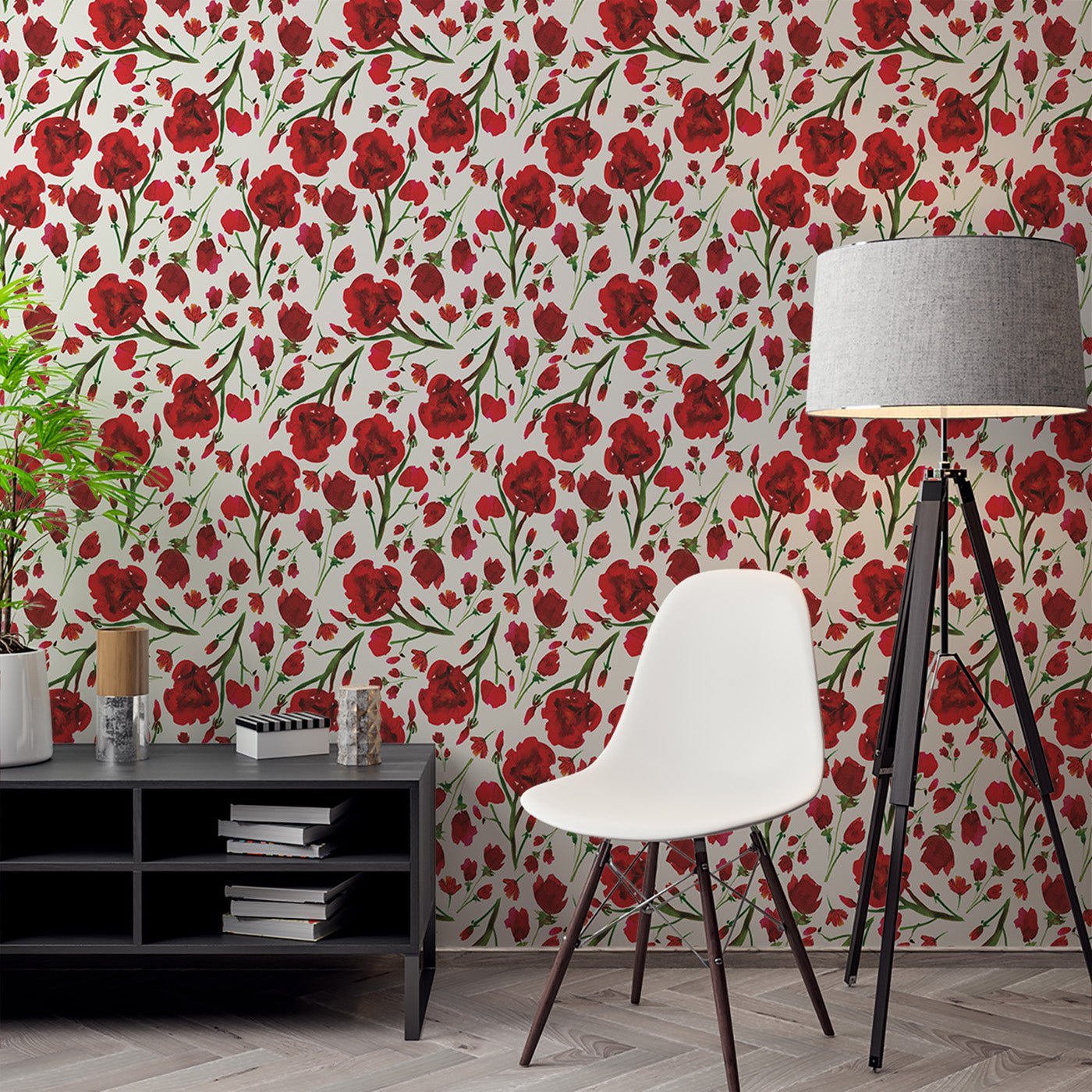 Floral & Leaves Wallpaper WAL1866-F