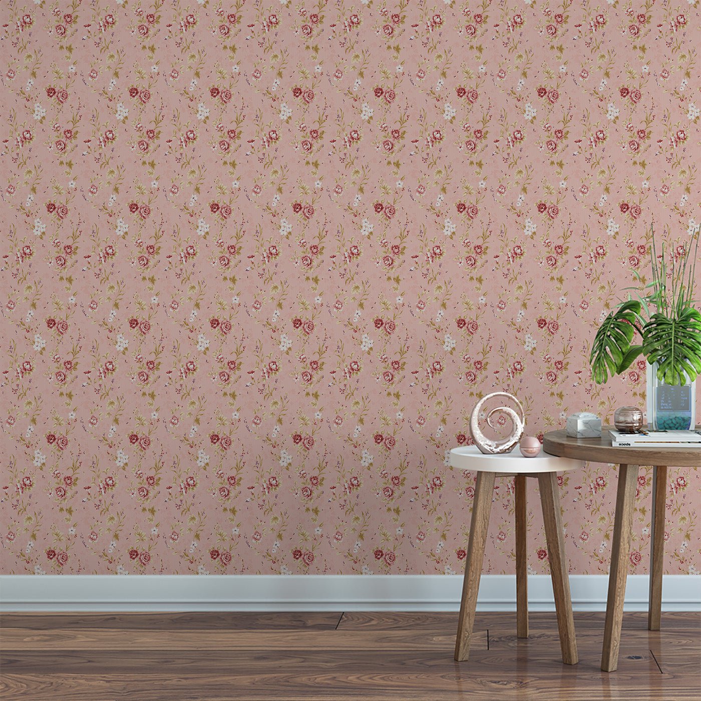 Floral & Leaves Wallpaper WAL1867-F