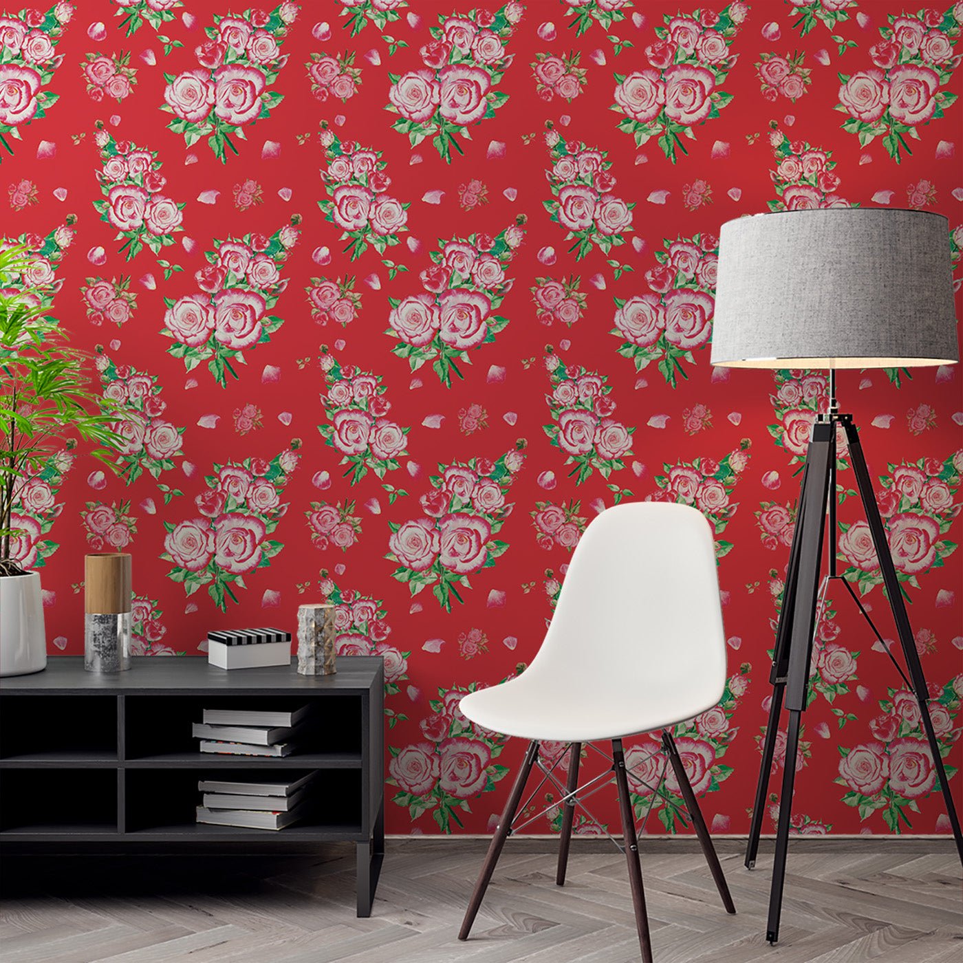 Floral & Leaves Wallpaper WAL1868-F