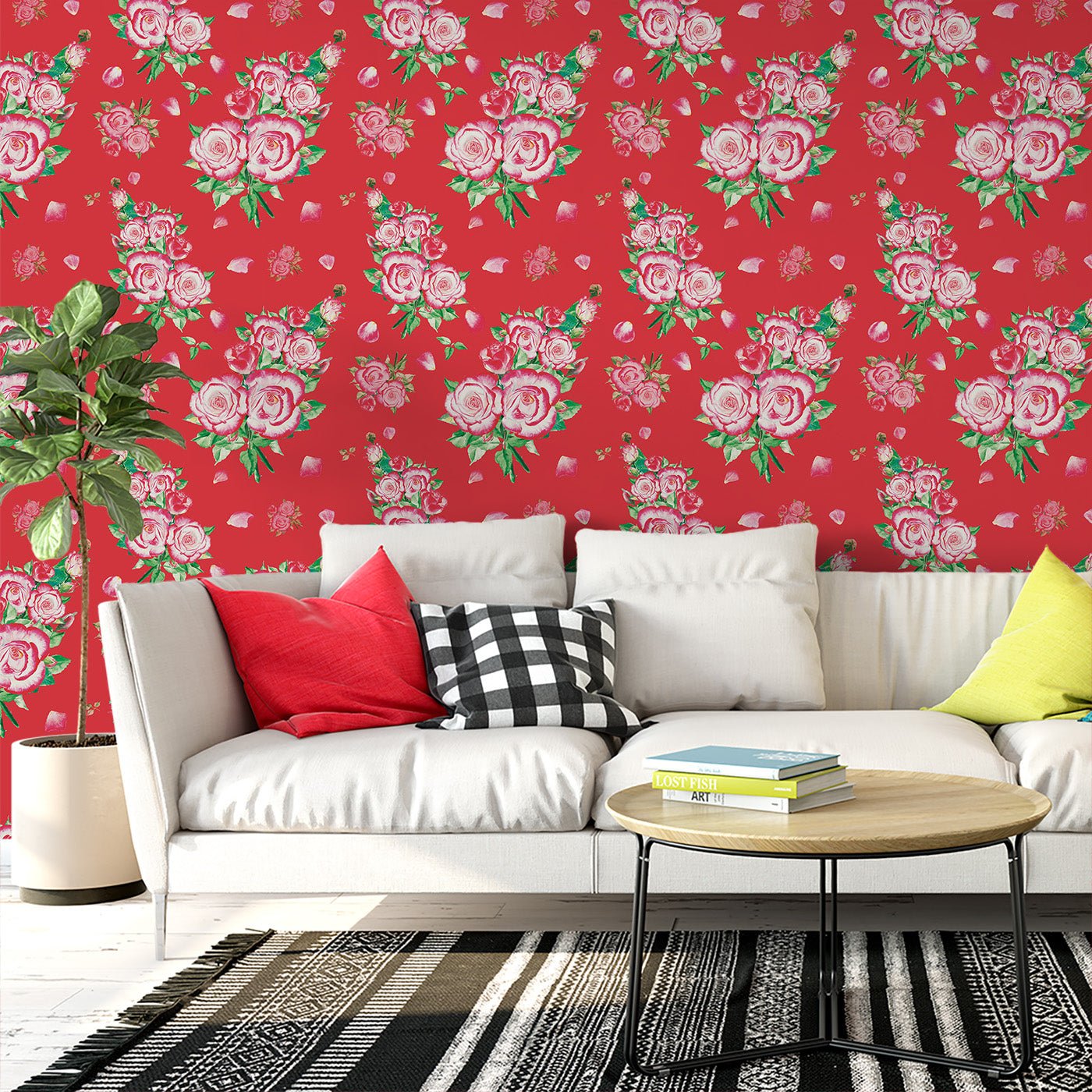 Floral & Leaves Wallpaper WAL1868-F