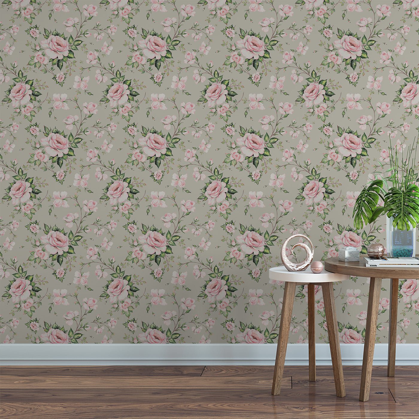 Floral & Leaves Wallpaper WAL1869-F