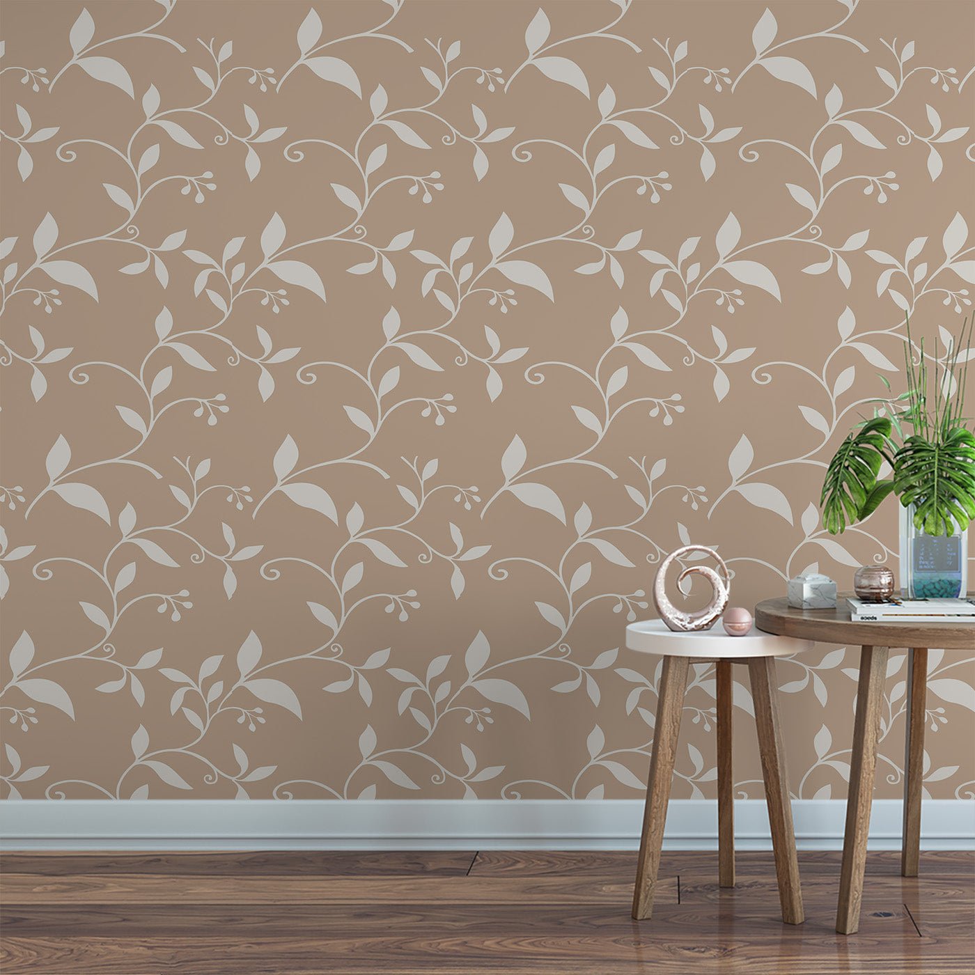 Floral & Leaves Wallpaper WAL1871-F