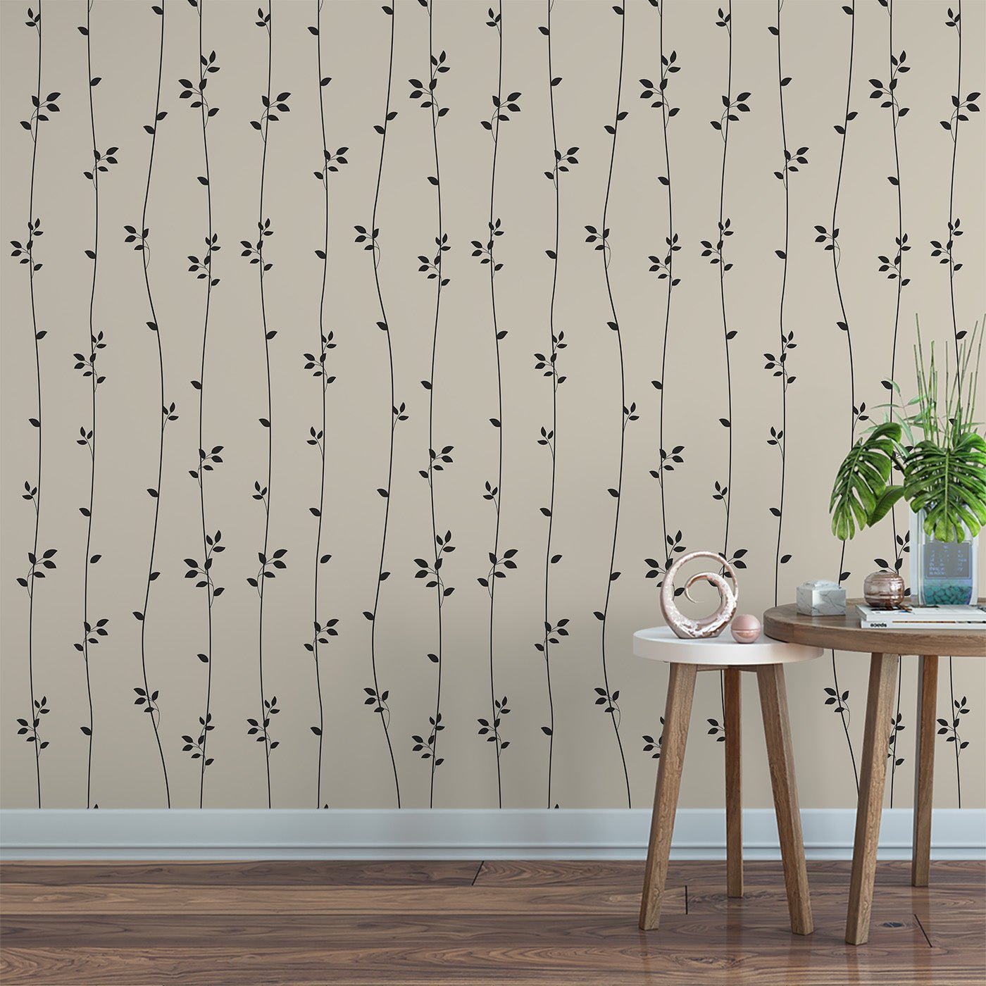 Floral & Leaves Wallpaper WAL1872-F