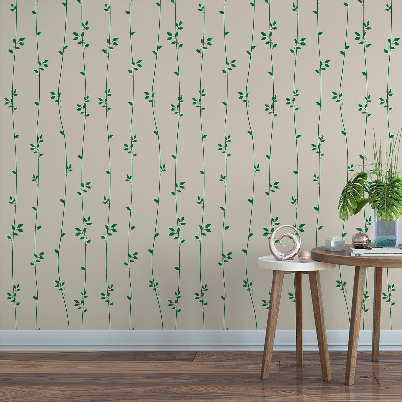 Floral & Leaves Wallpaper WAL1873-F