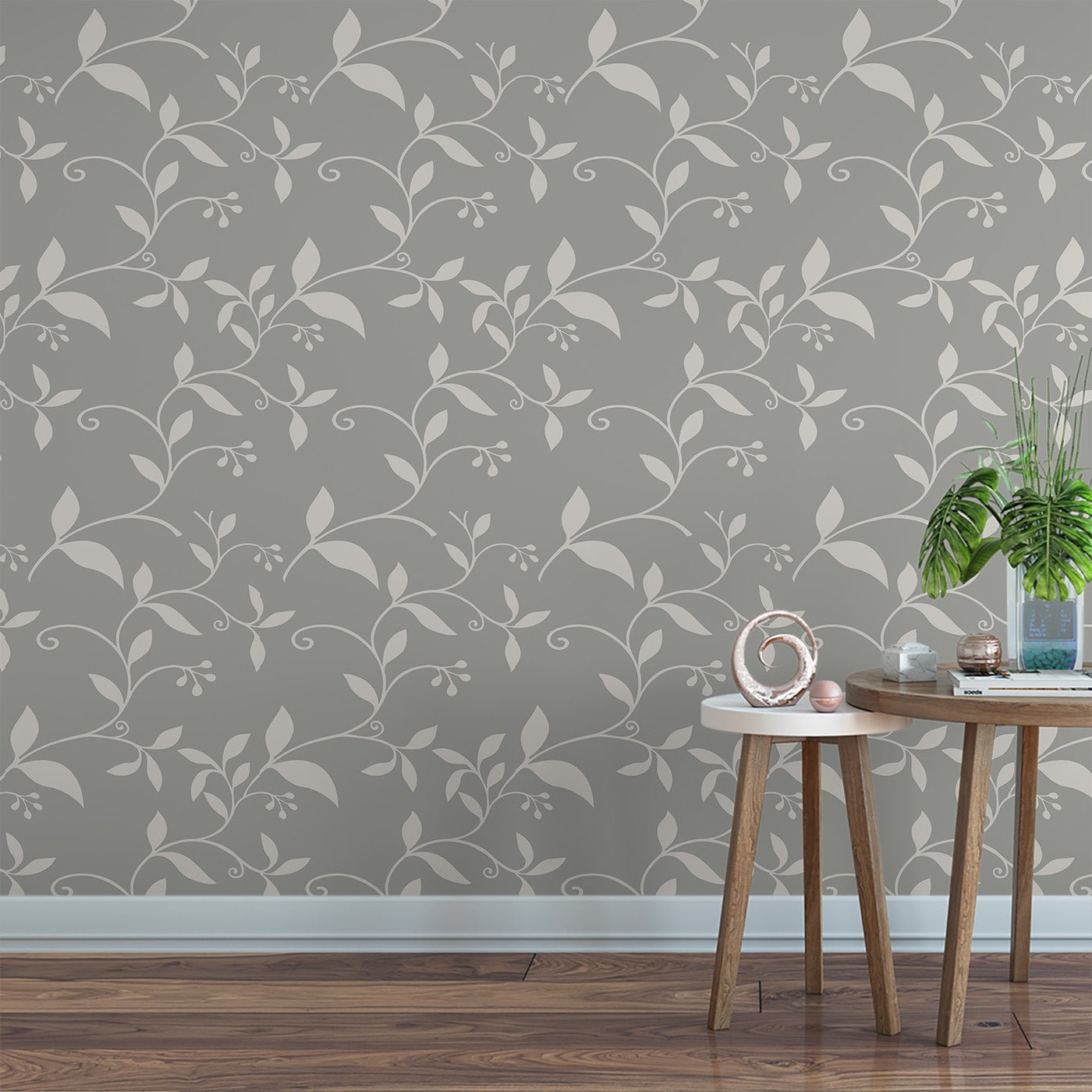 Floral & Leaves Wallpaper WAL1874-F