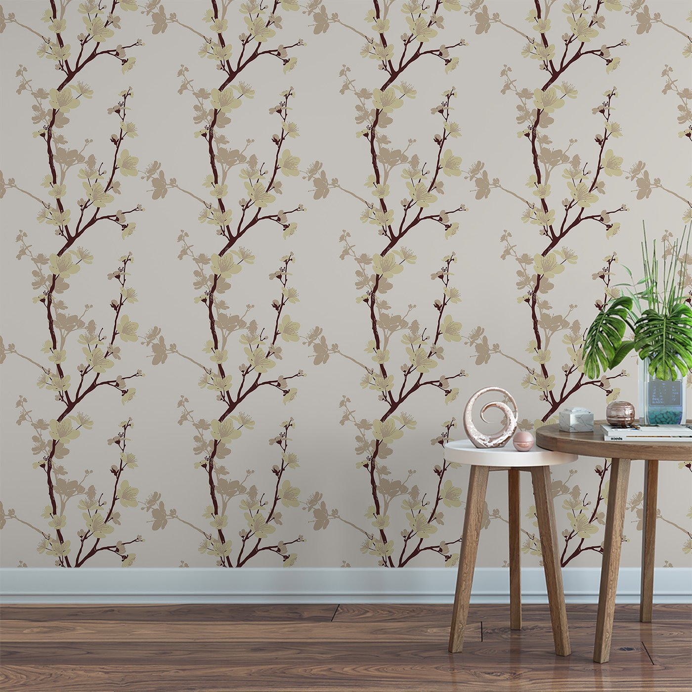 Floral & Leaves Wallpaper WAL1876-F