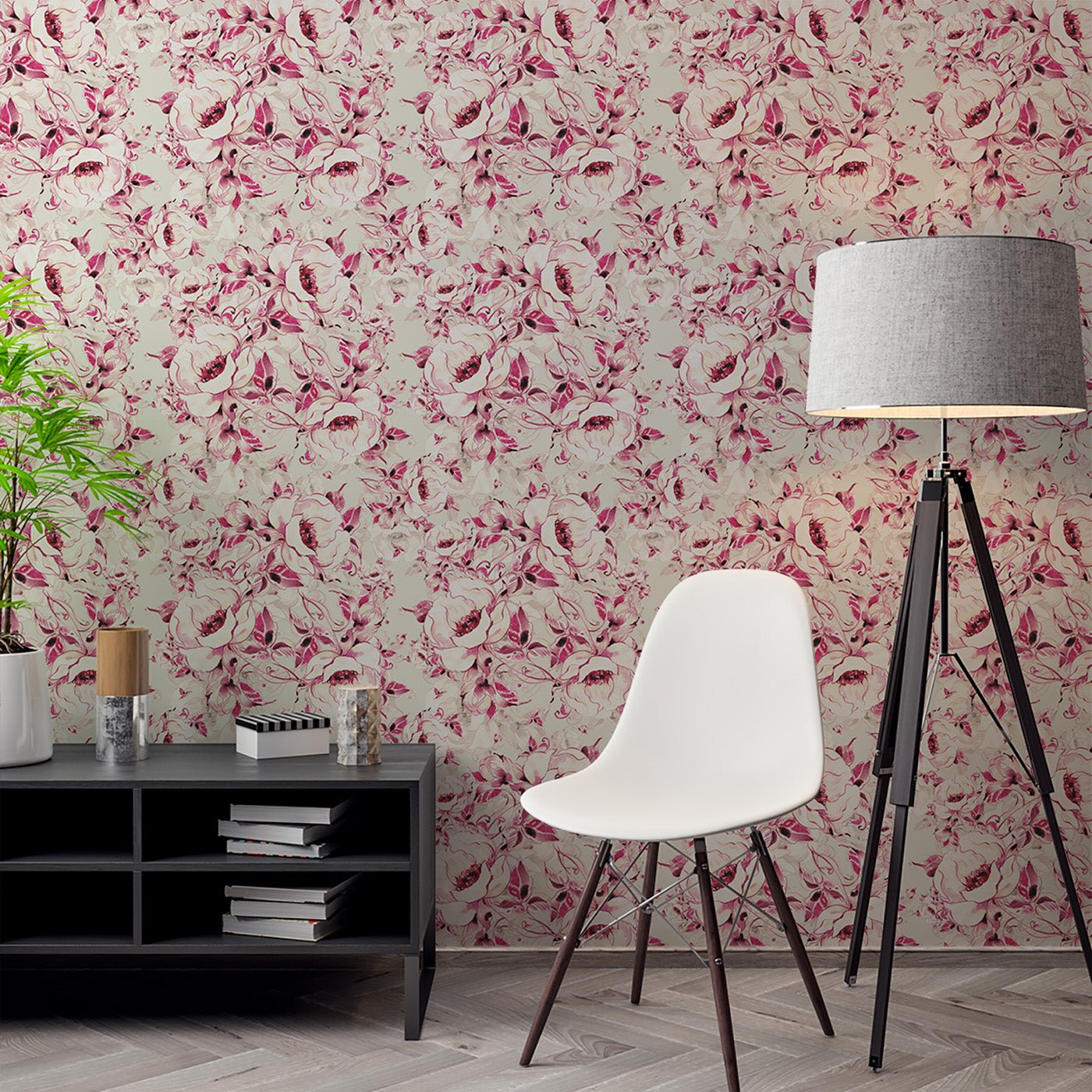 Floral & Leaves Wallpaper WAL1879-F