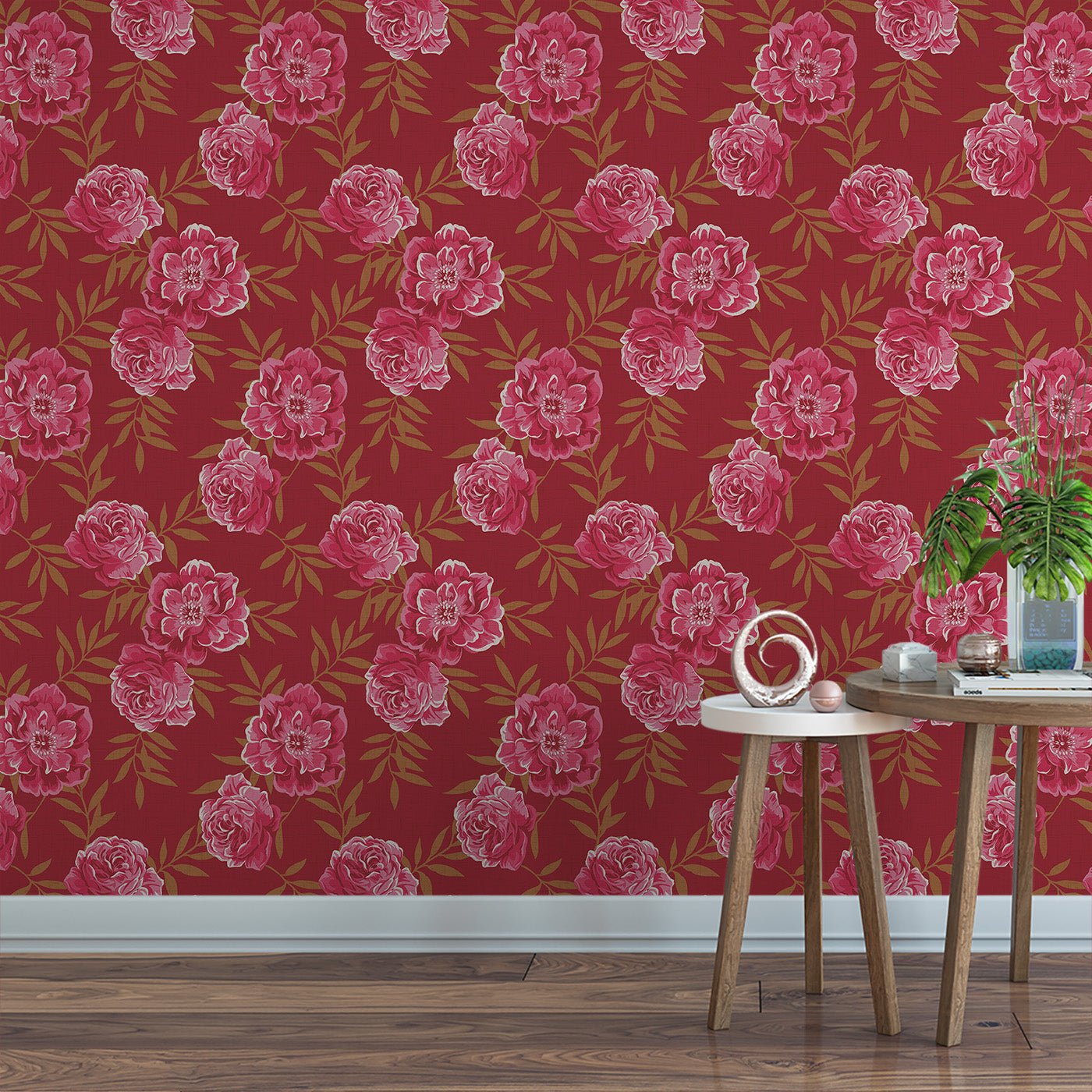 Floral & Leaves Wallpaper WAL1881-F