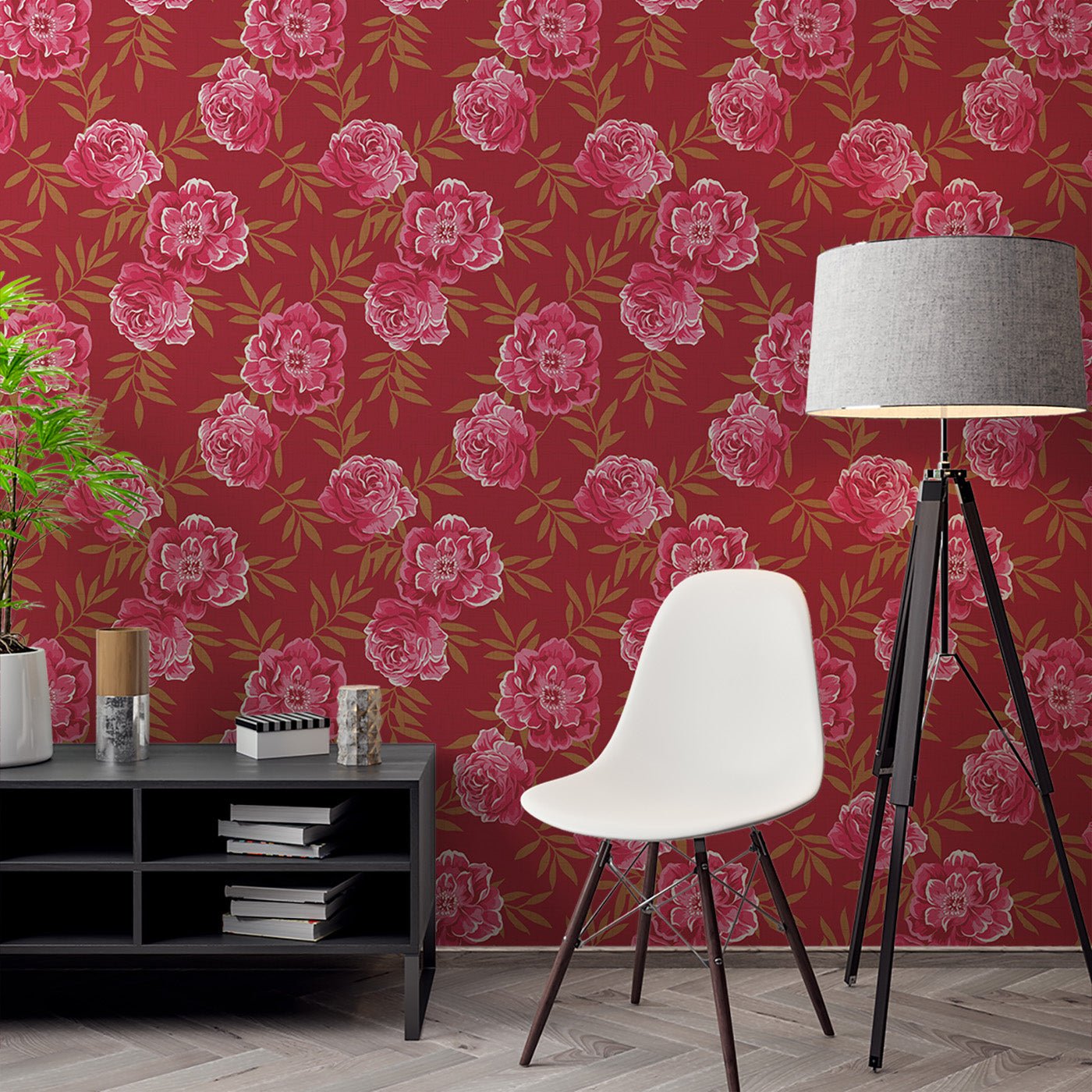 Floral & Leaves Wallpaper WAL1881-F