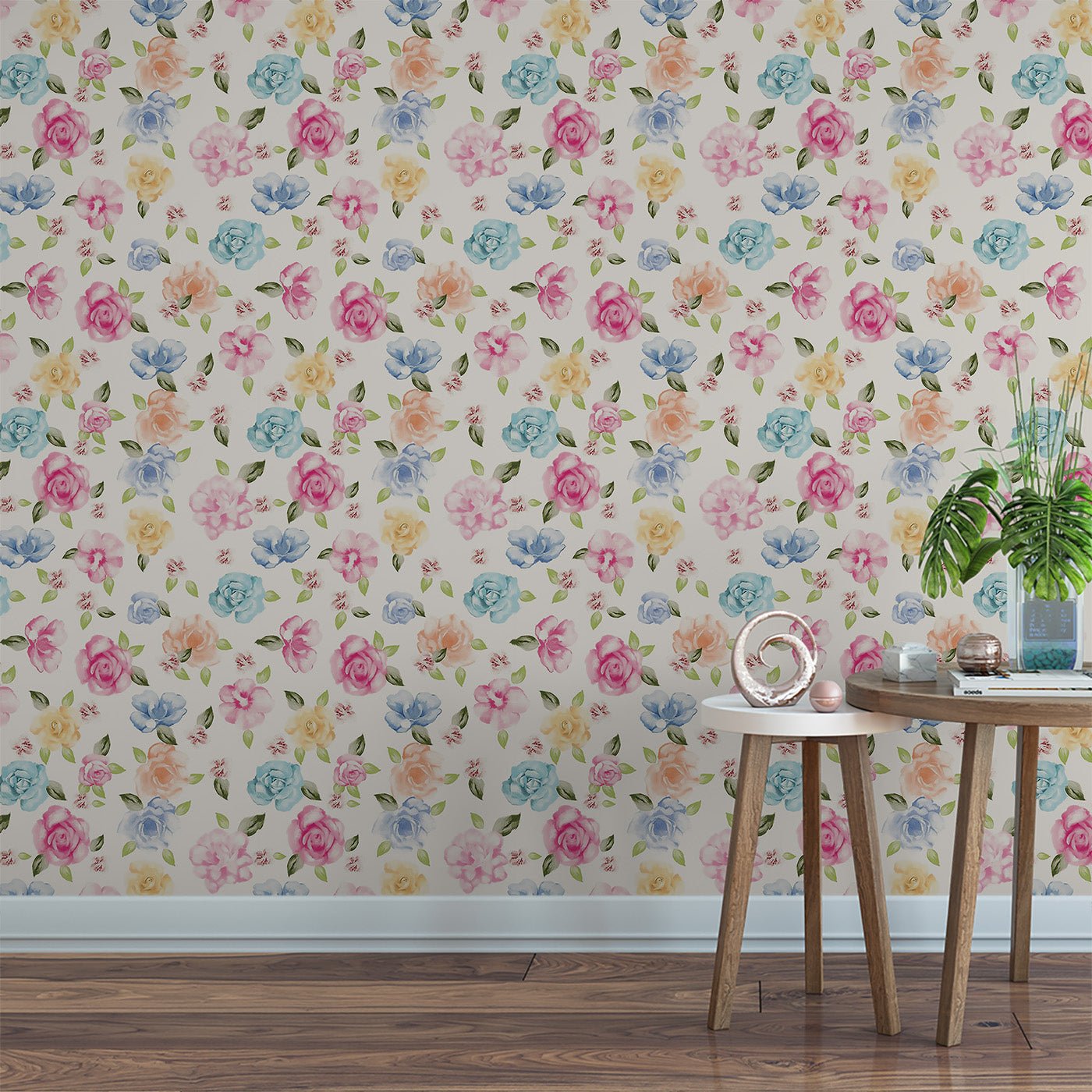 Floral & Leaves Wallpaper WAL1883-F