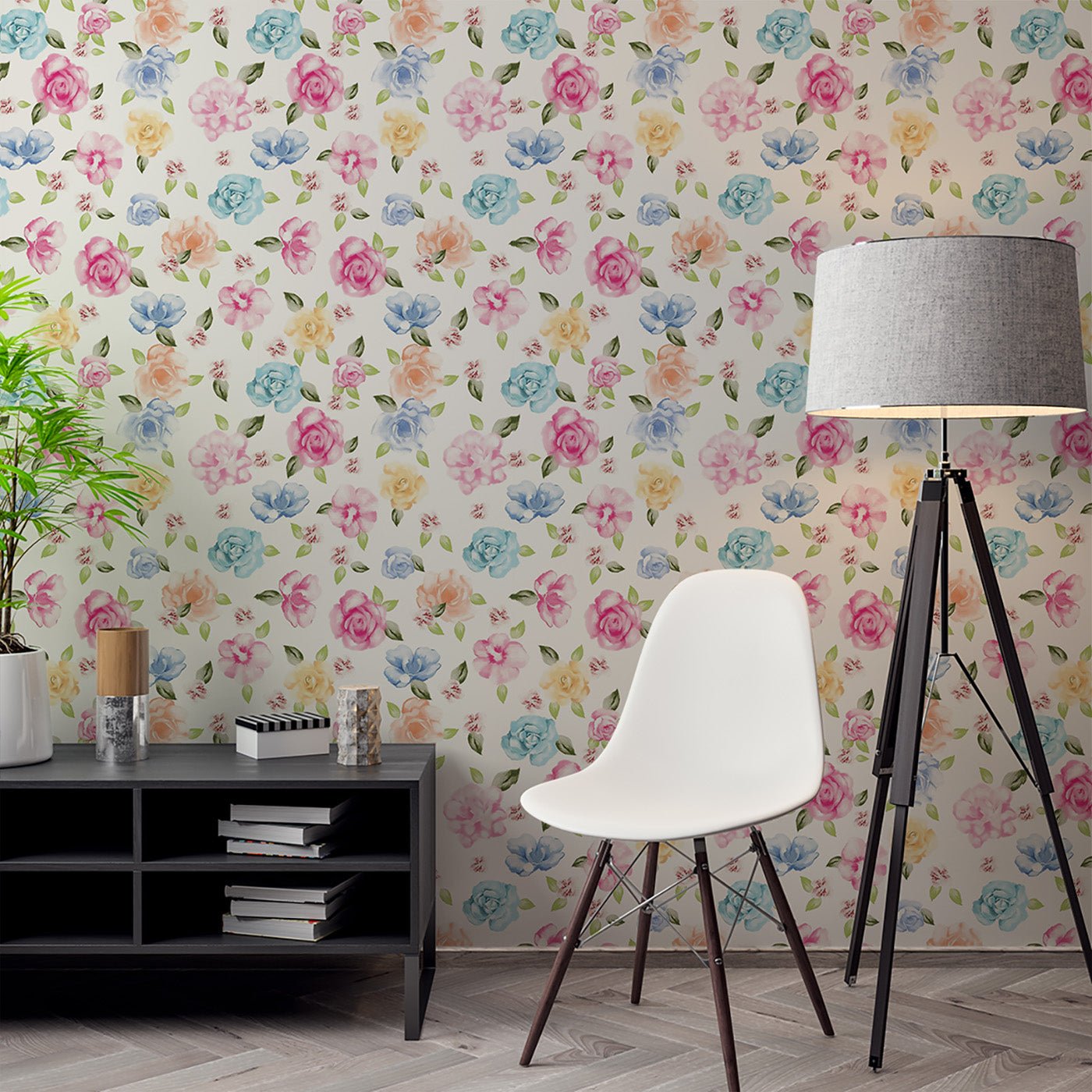 Floral & Leaves Wallpaper WAL1883-F