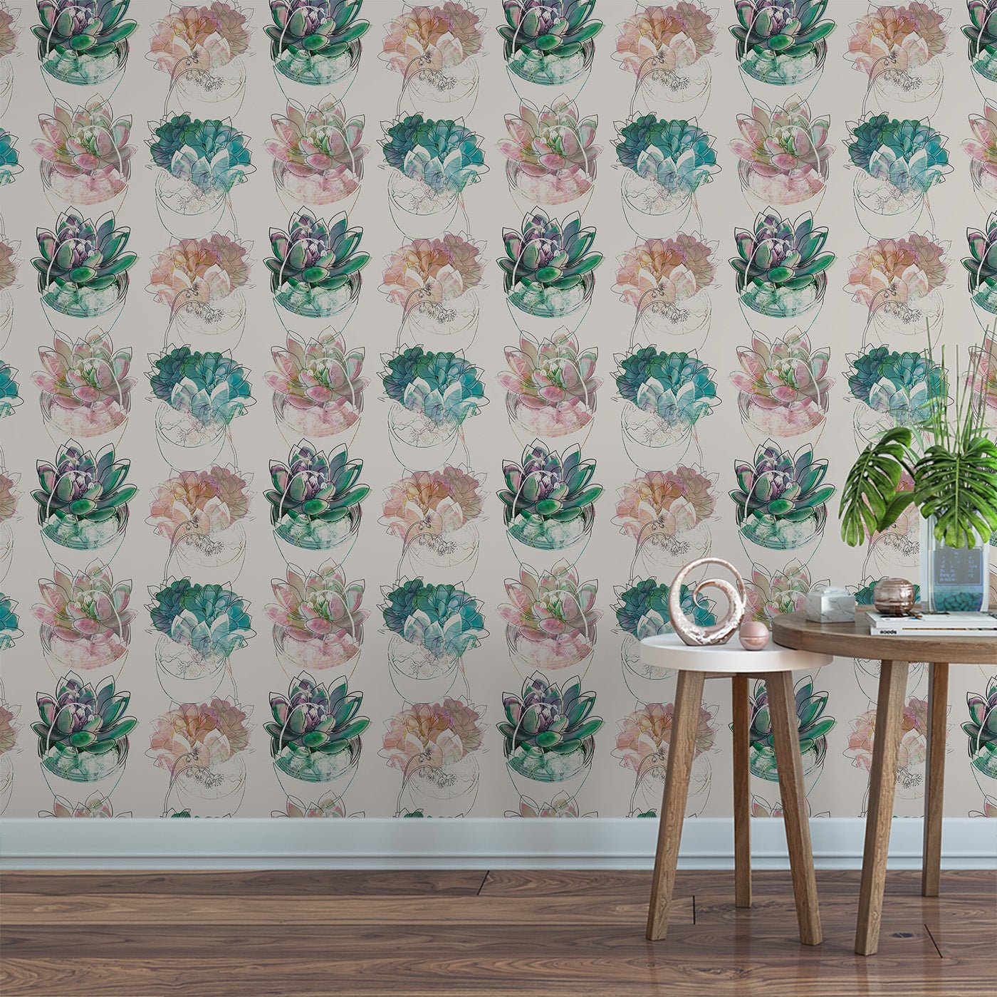 Floral & Leaves Wallpaper WAL1884-F