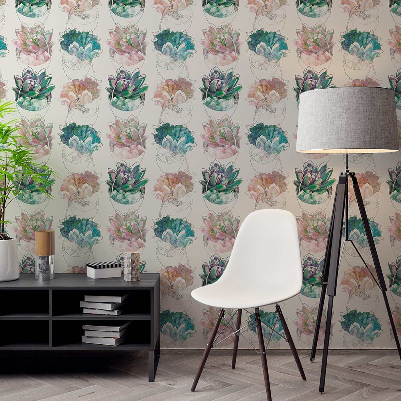 Floral & Leaves Wallpaper WAL1884-F