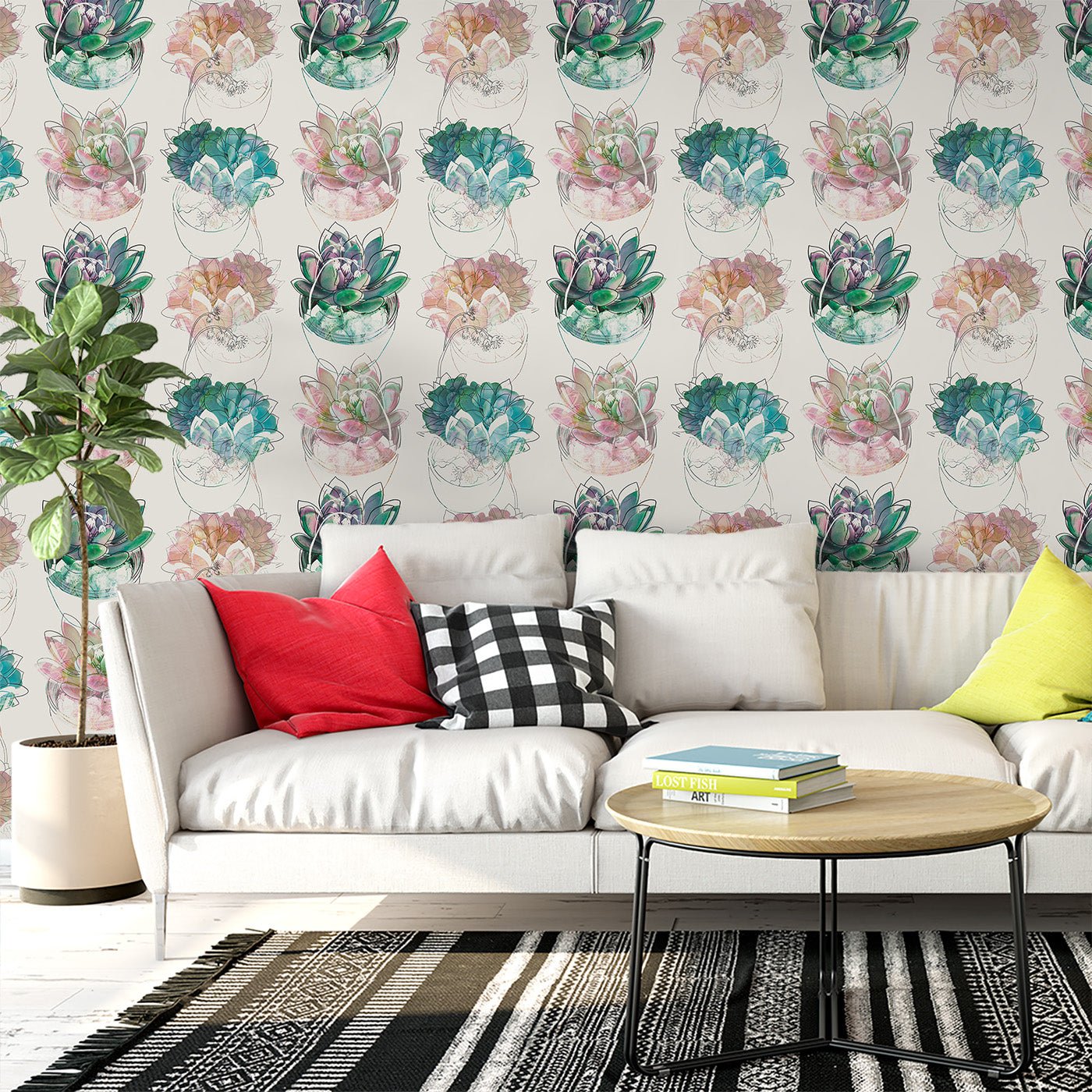 Floral & Leaves Wallpaper WAL1884-F