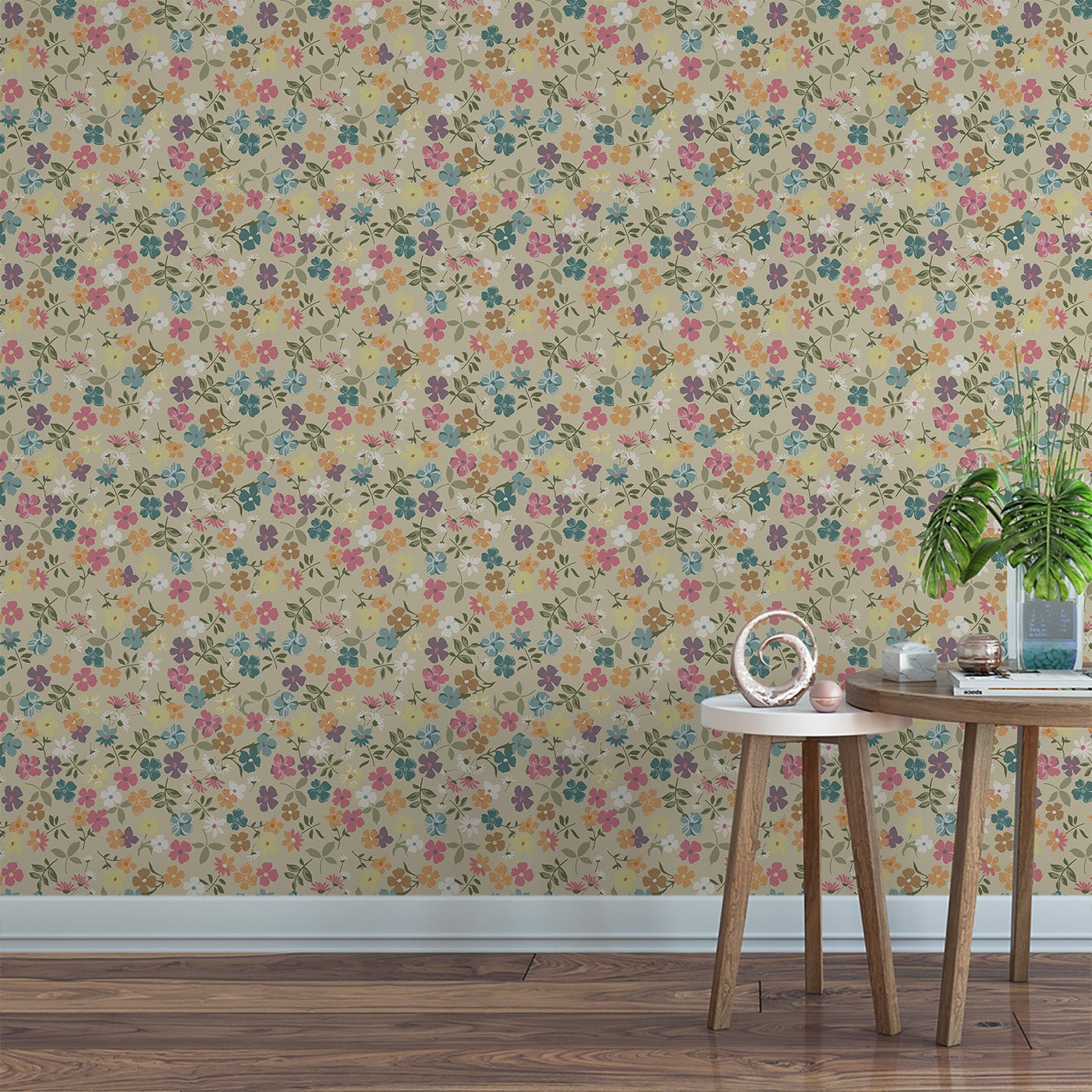 Floral & Leaves Wallpaper WAL1885-F