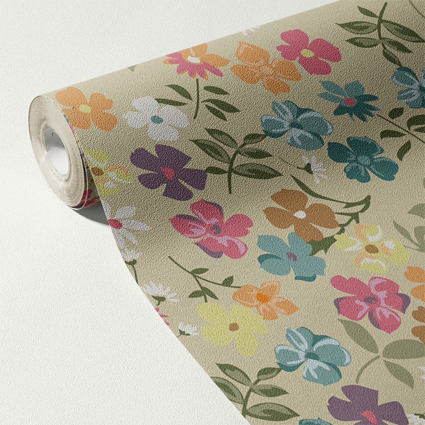 Floral & Leaves Wallpaper WAL1885-F