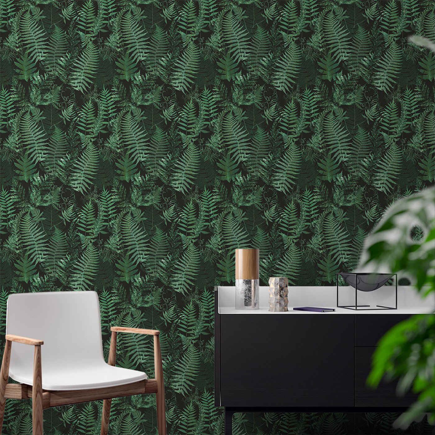 Floral & Leaves Wallpaper WAL1886-F