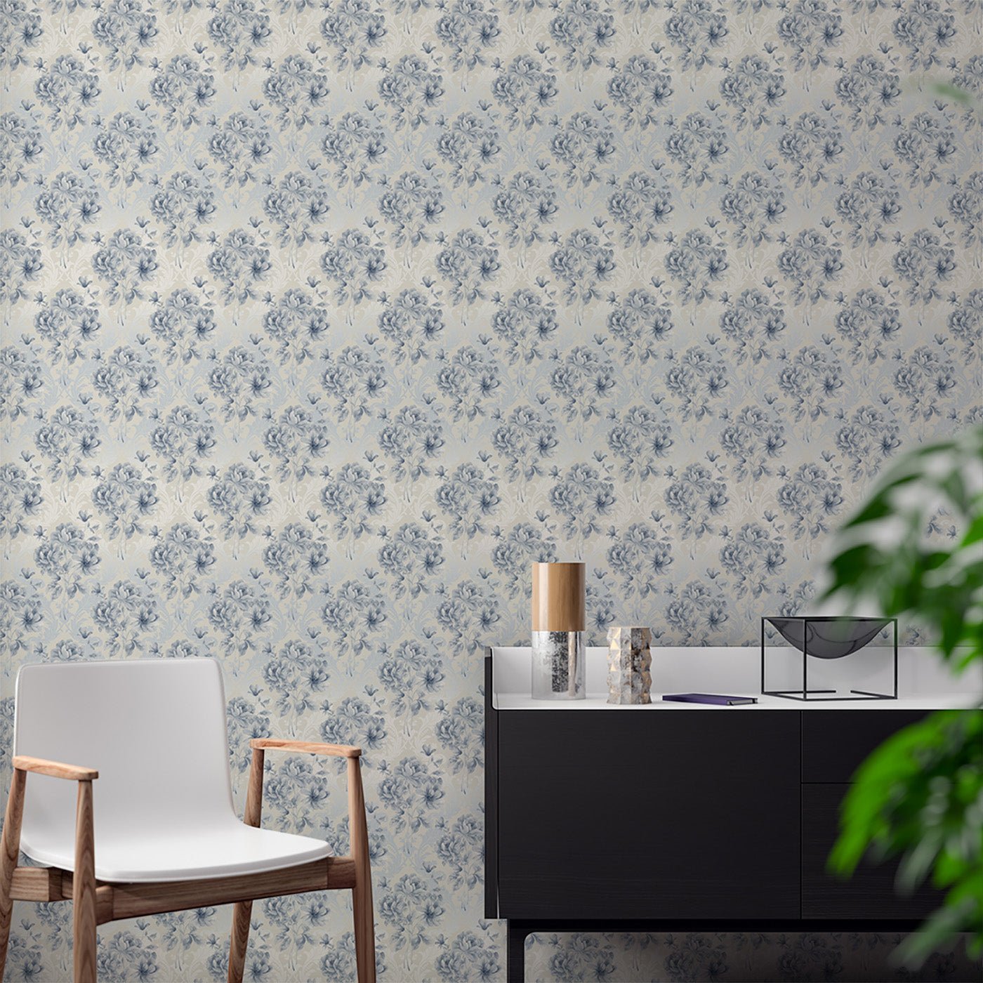 Floral & Leaves Wallpaper WAL1889-F