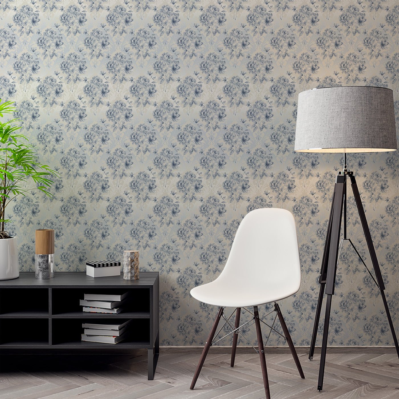 Floral & Leaves Wallpaper WAL1889-F