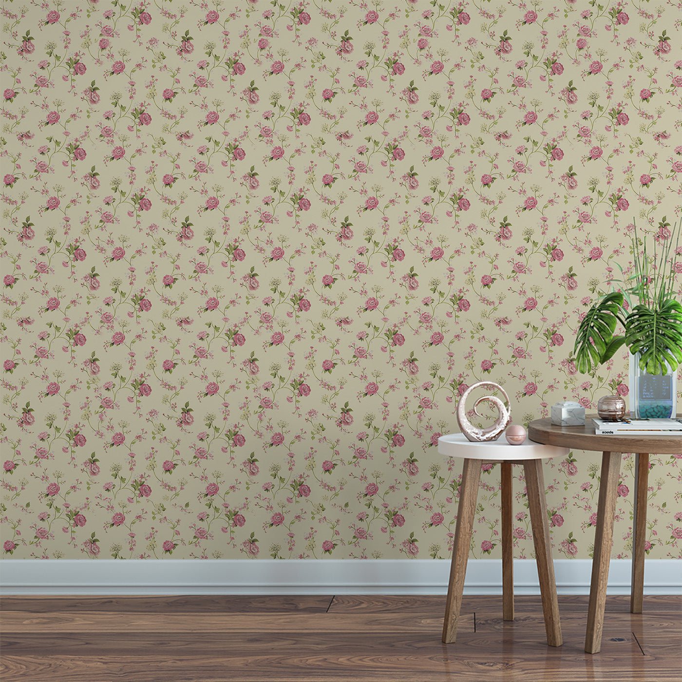 Floral & Leaves Wallpaper WAL1891-F