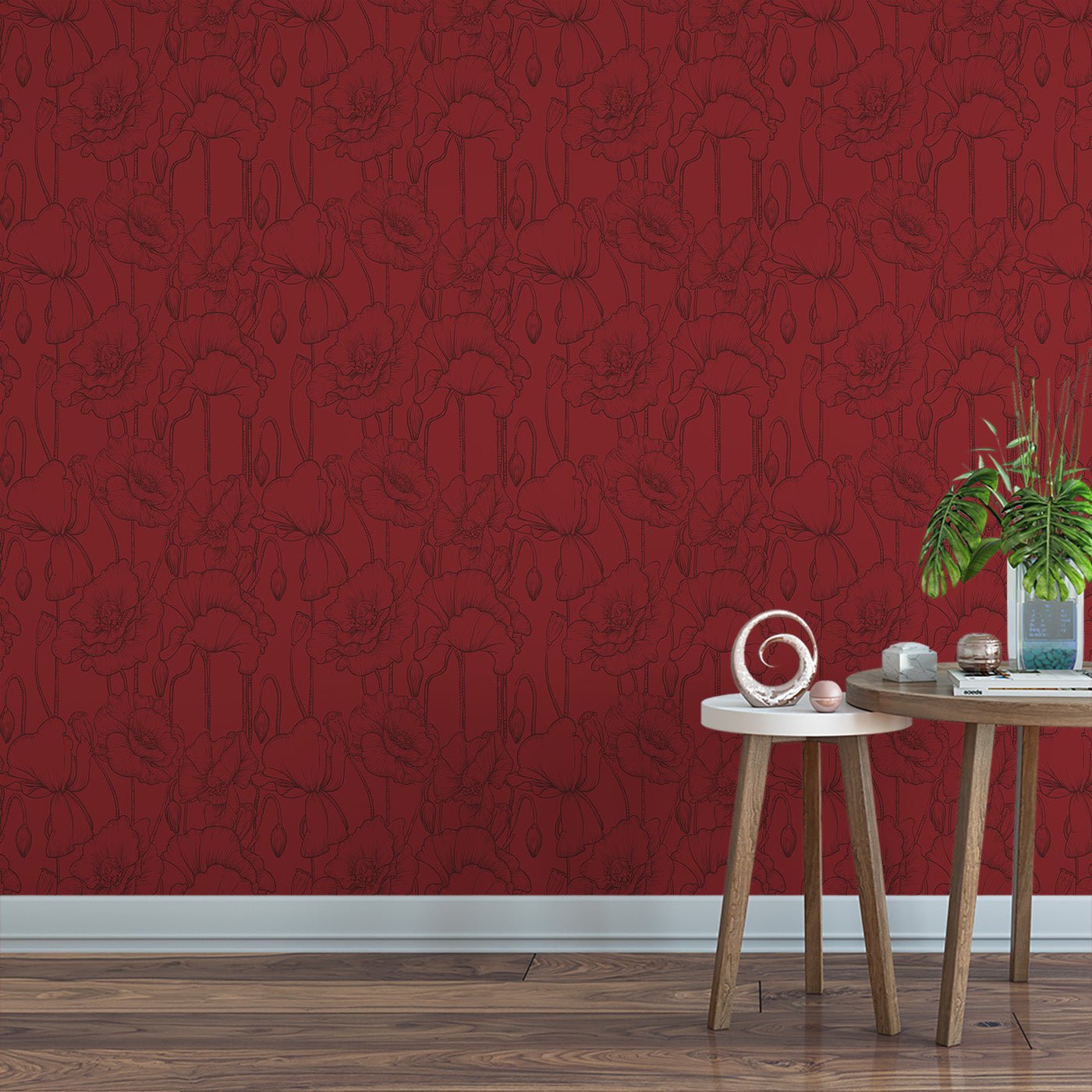 Floral & Leaves Wallpaper WAL1892-F