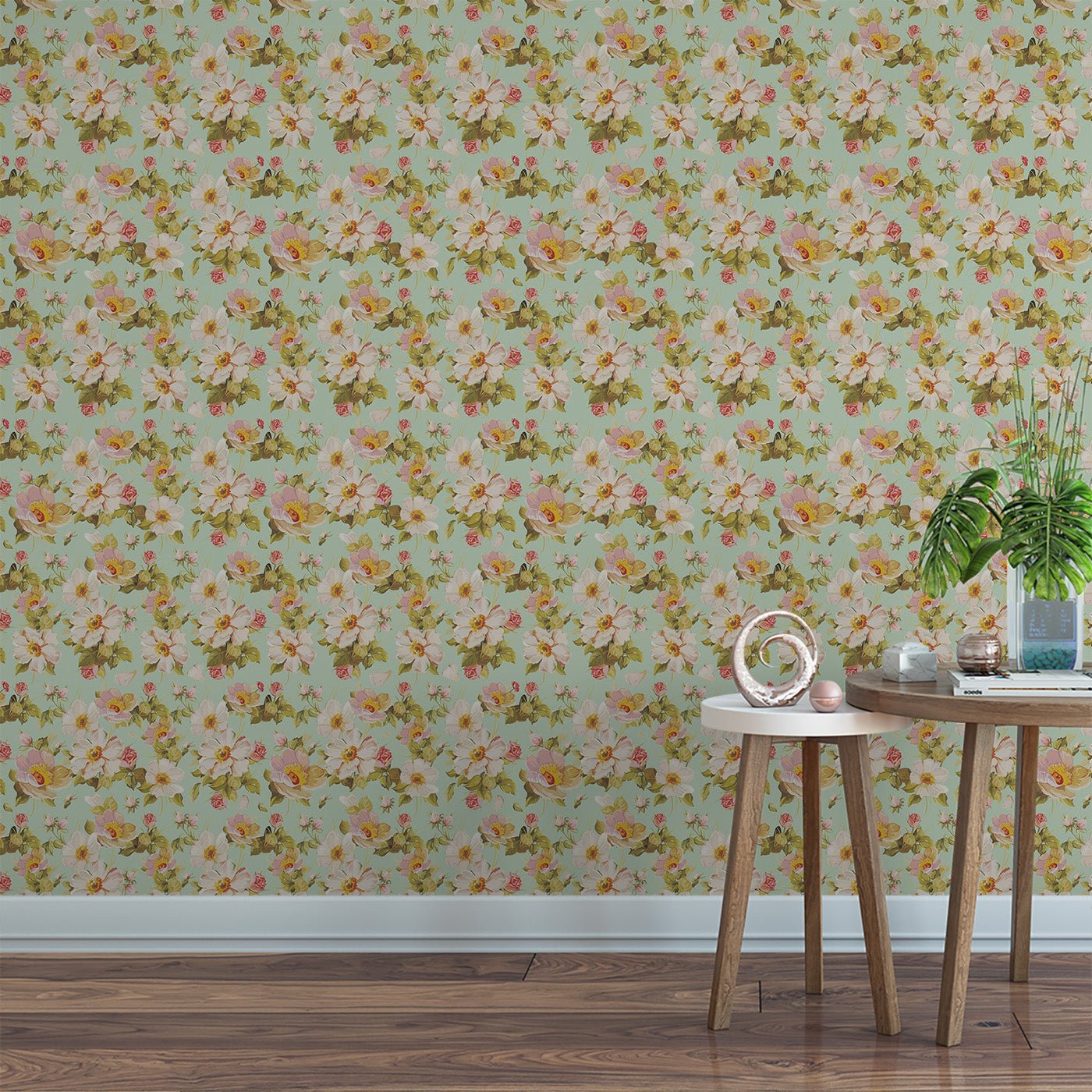 Floral & Leaves Wallpaper WAL1894-F