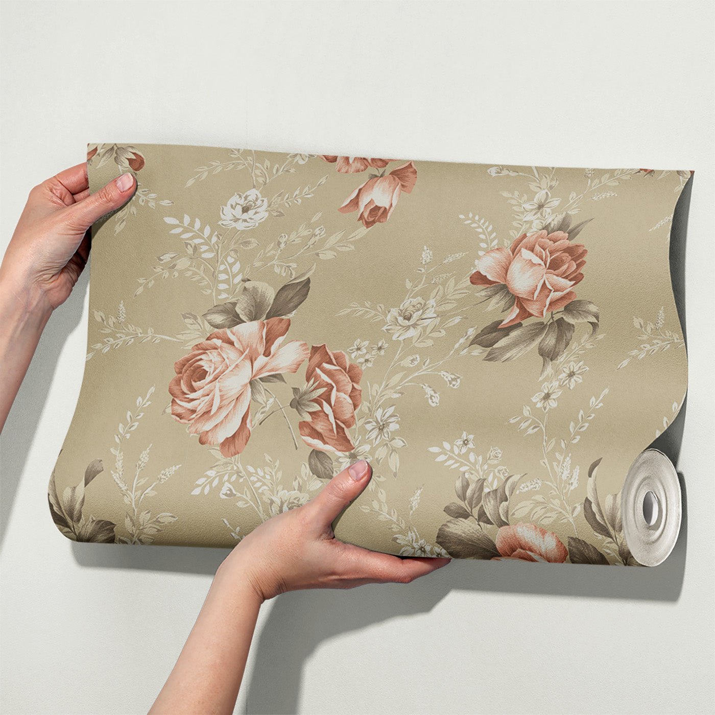 Floral & Leaves Wallpaper WAL1896-F