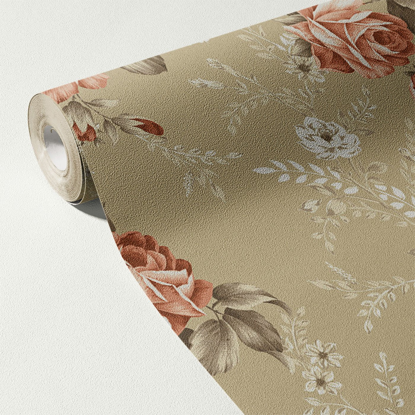 Floral & Leaves Wallpaper WAL1896-F