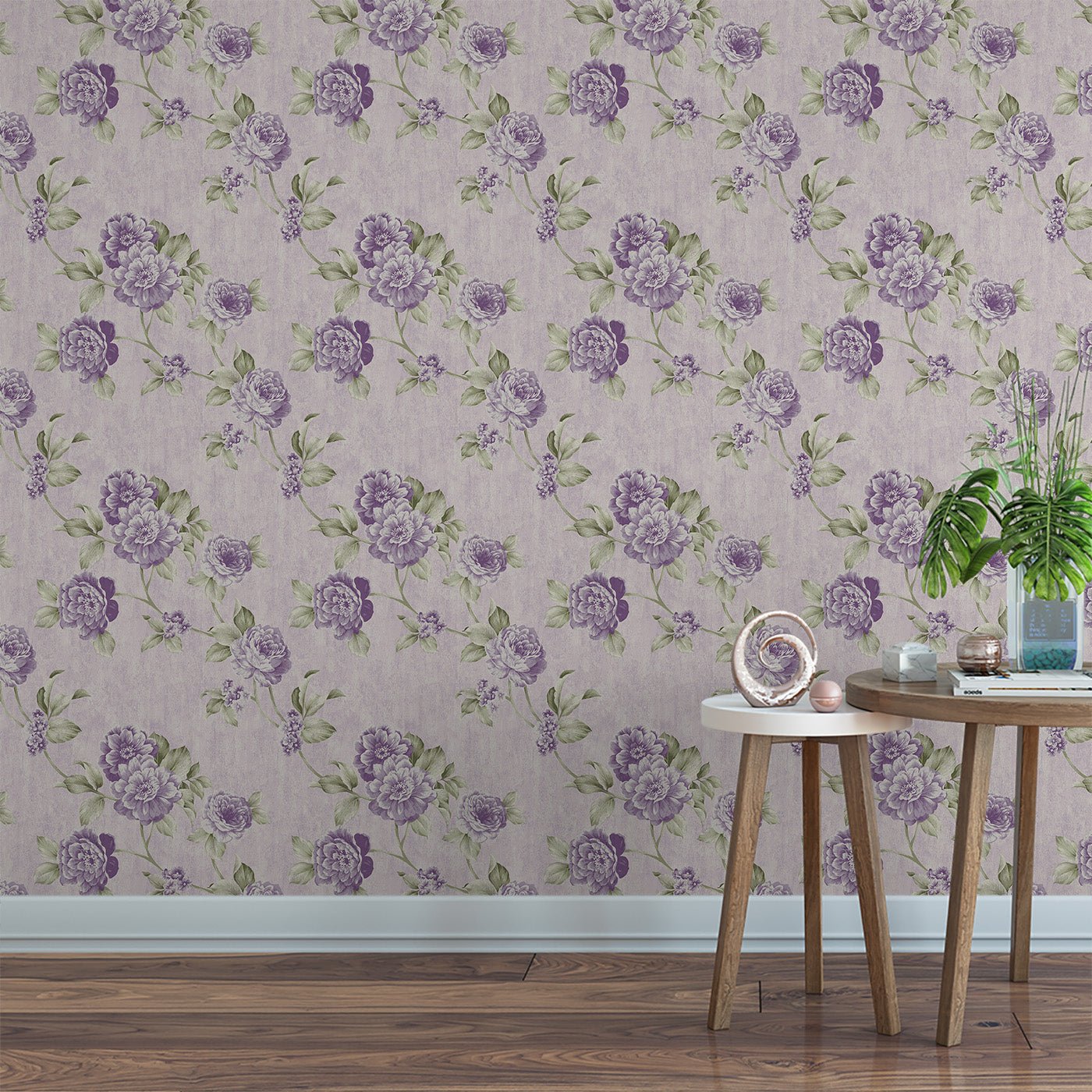 Floral & Leaves Wallpaper WAL1899-F