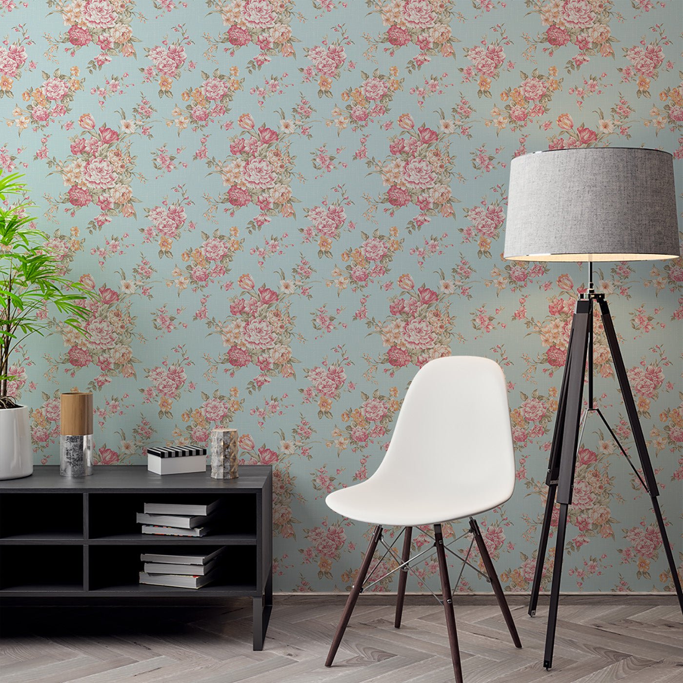 Floral & Leaves Wallpaper WAL1900-F