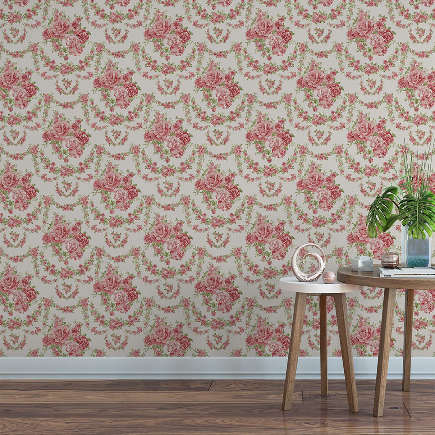 Floral & Leaves Wallpaper WAL1905-F