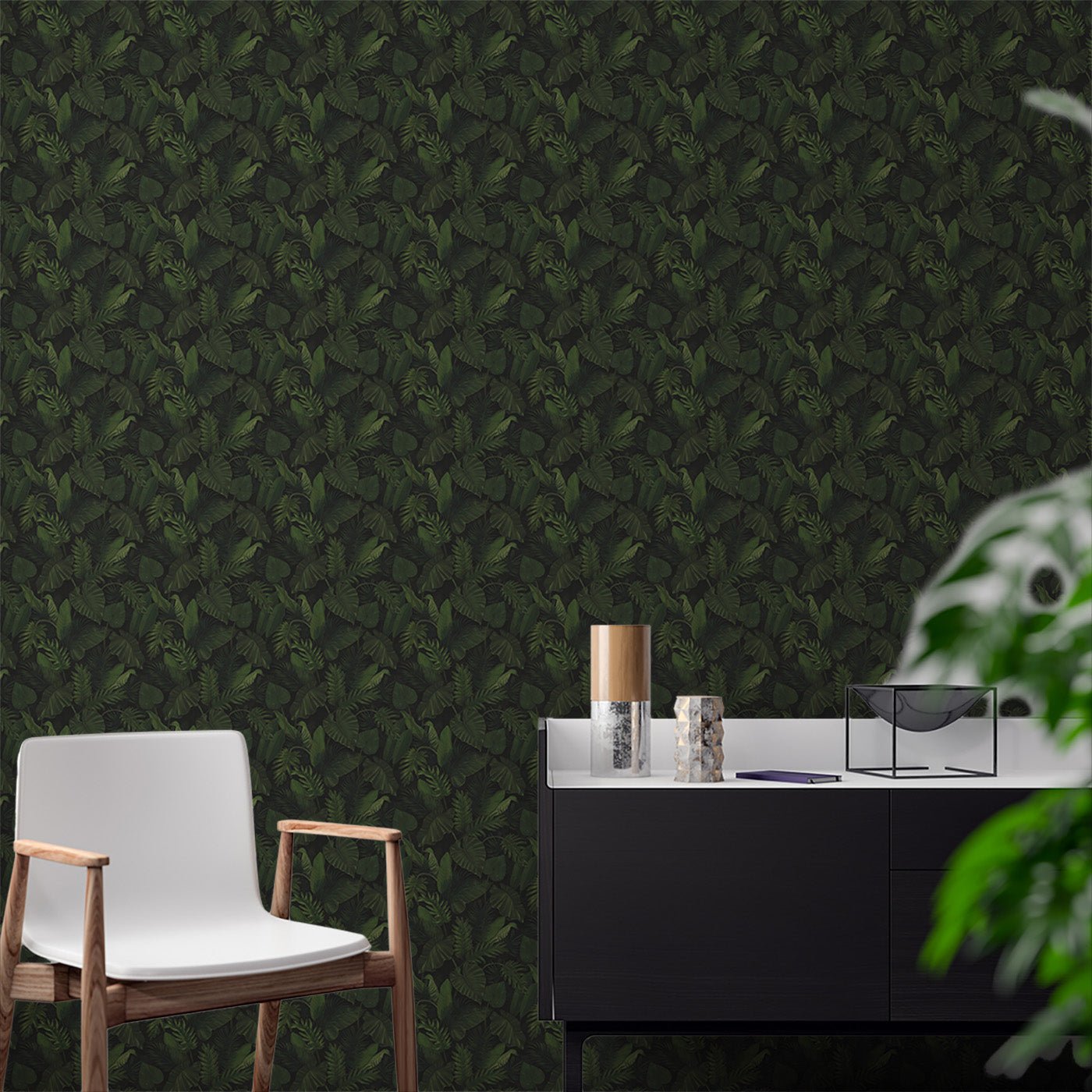 Floral & Leaves Wallpaper WAL1908-F