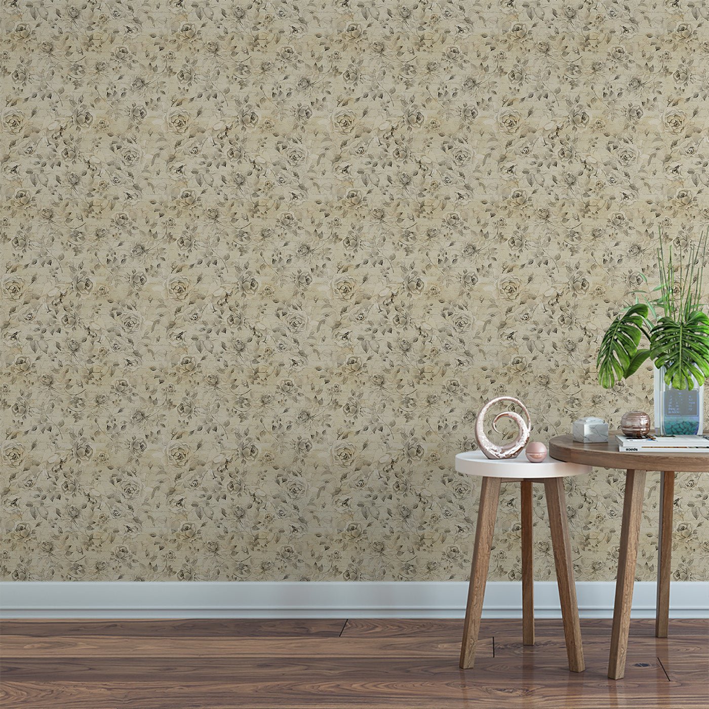 Floral & Leaves Wallpaper WAL1909-F