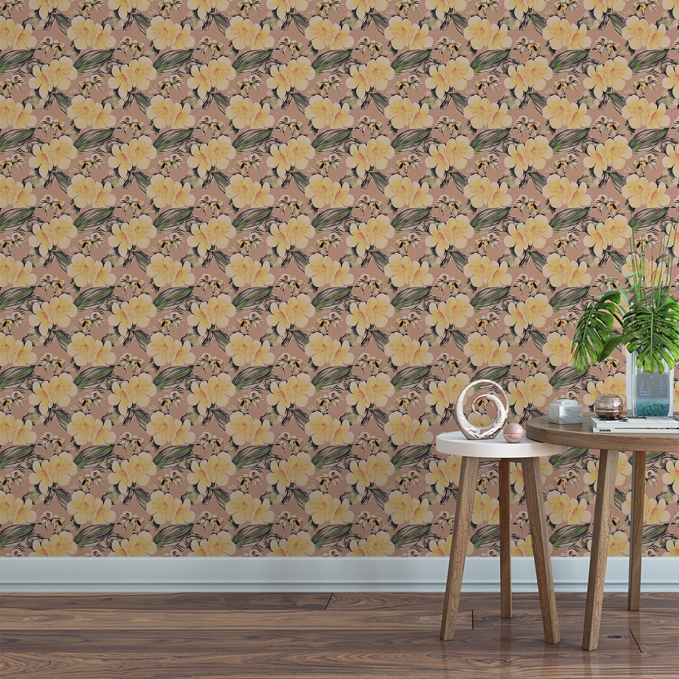 Floral & Leaves Wallpaper WAL1910-F