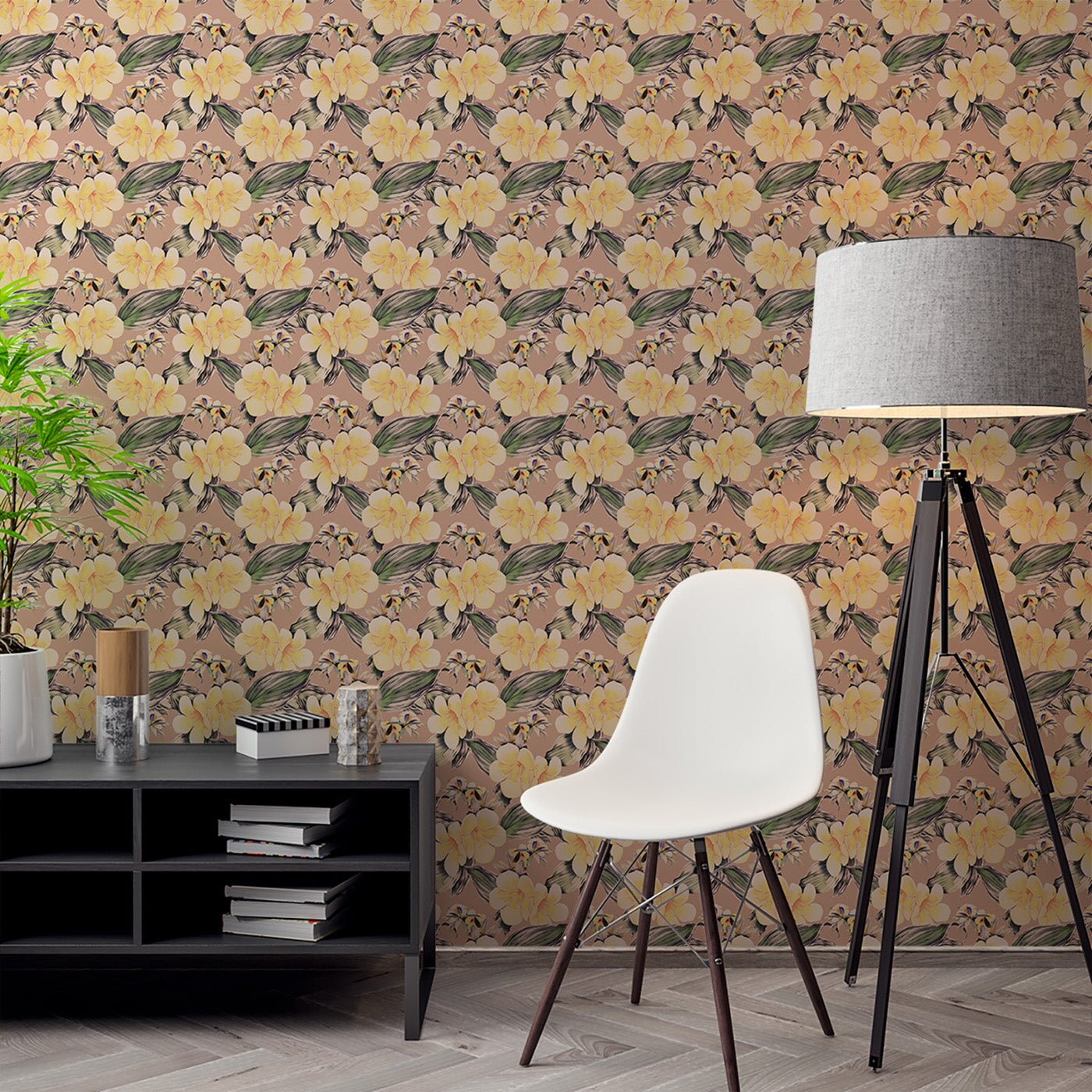 Floral & Leaves Wallpaper WAL1910-F