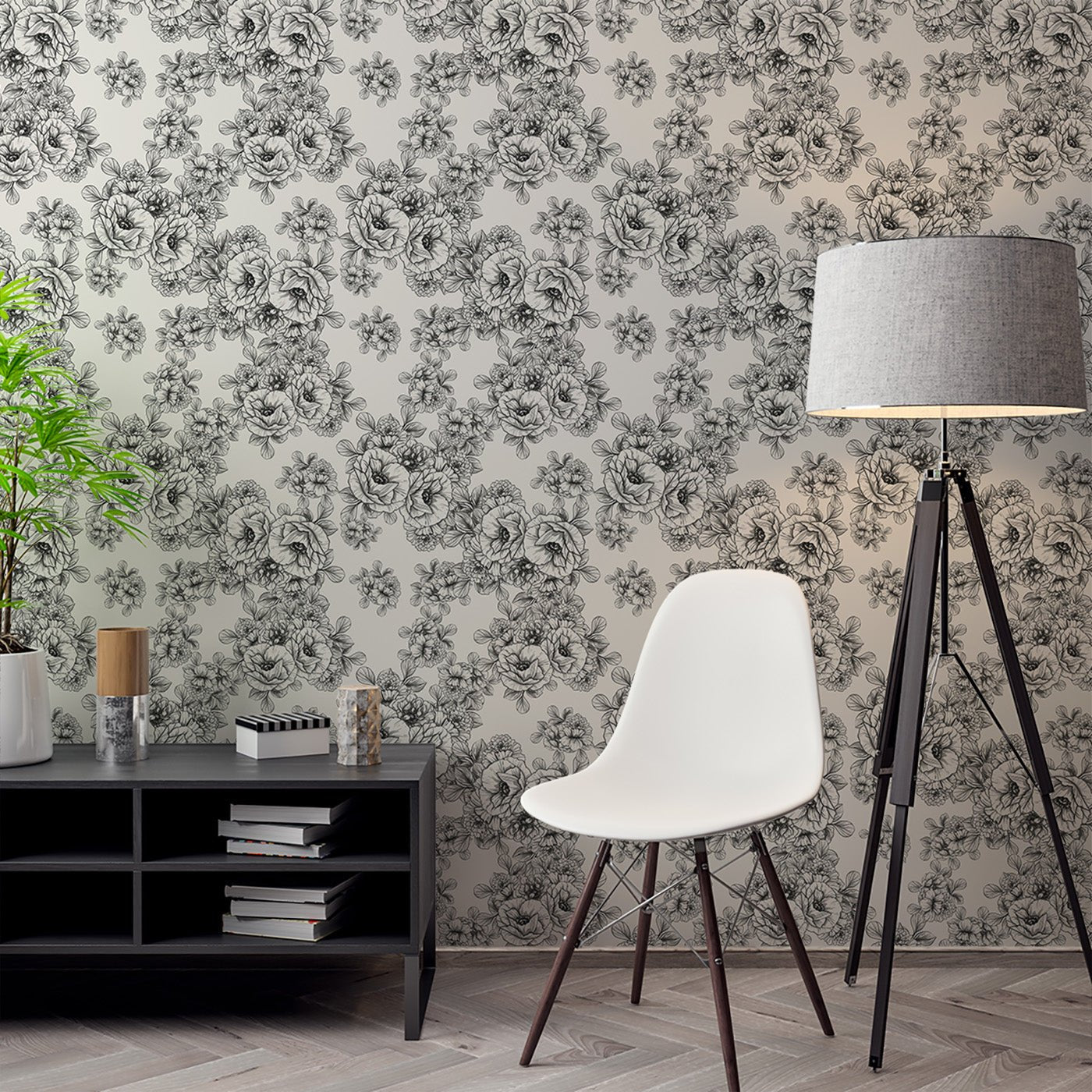 Floral & Leaves Wallpaper WAL1911-F